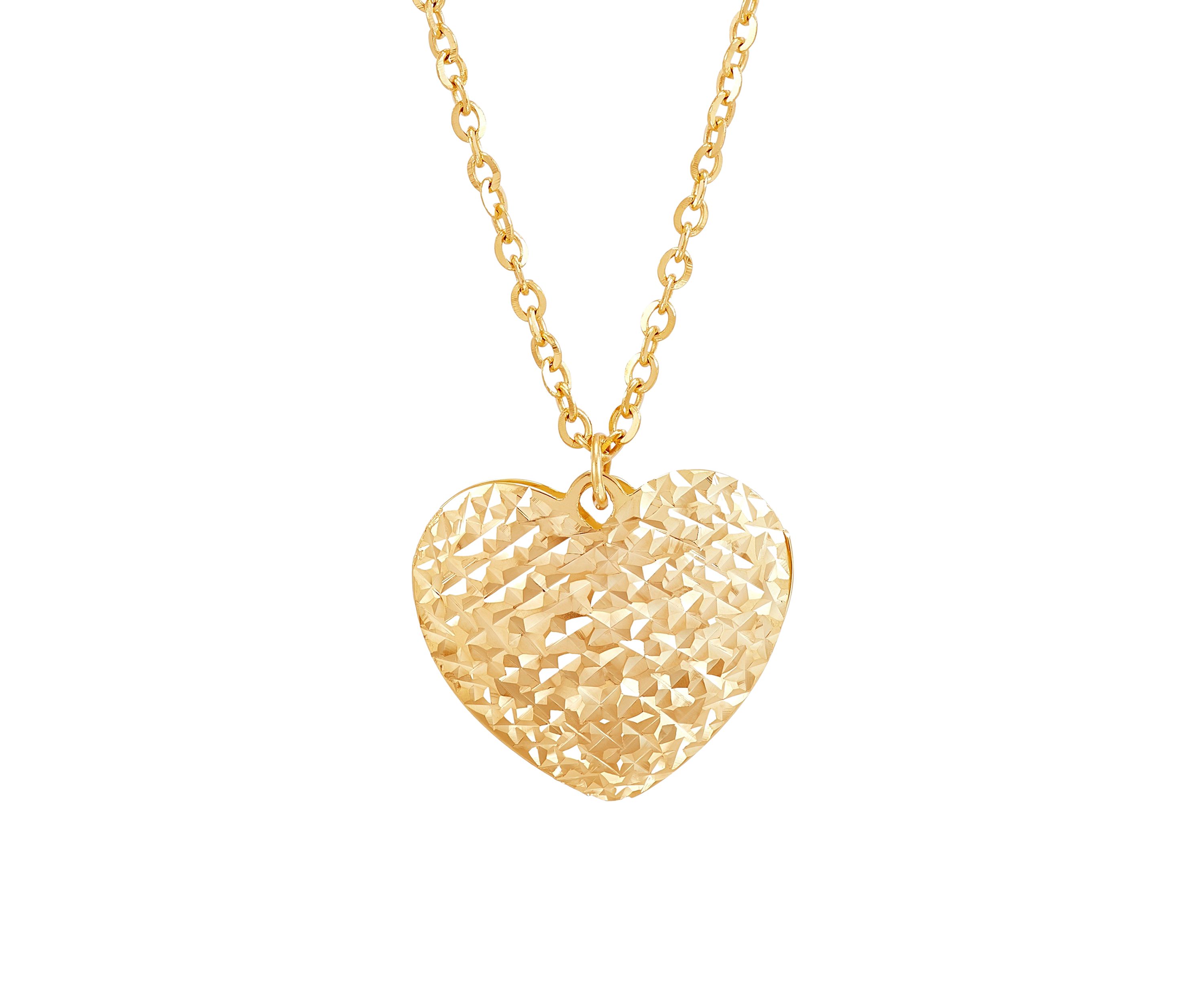 Heart Necklace in 10K Yellow Gold