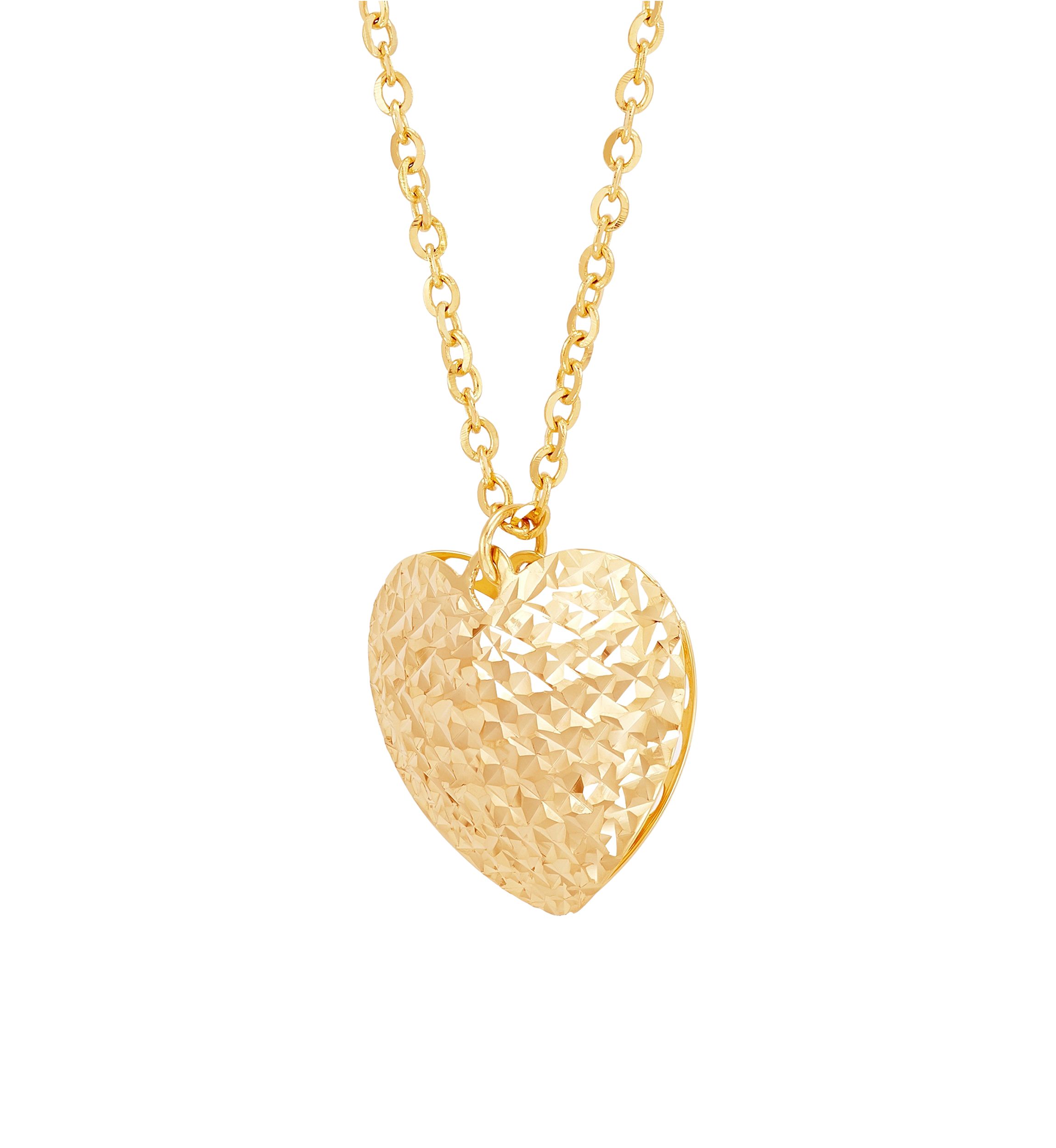 Heart Necklace in 10K Yellow Gold