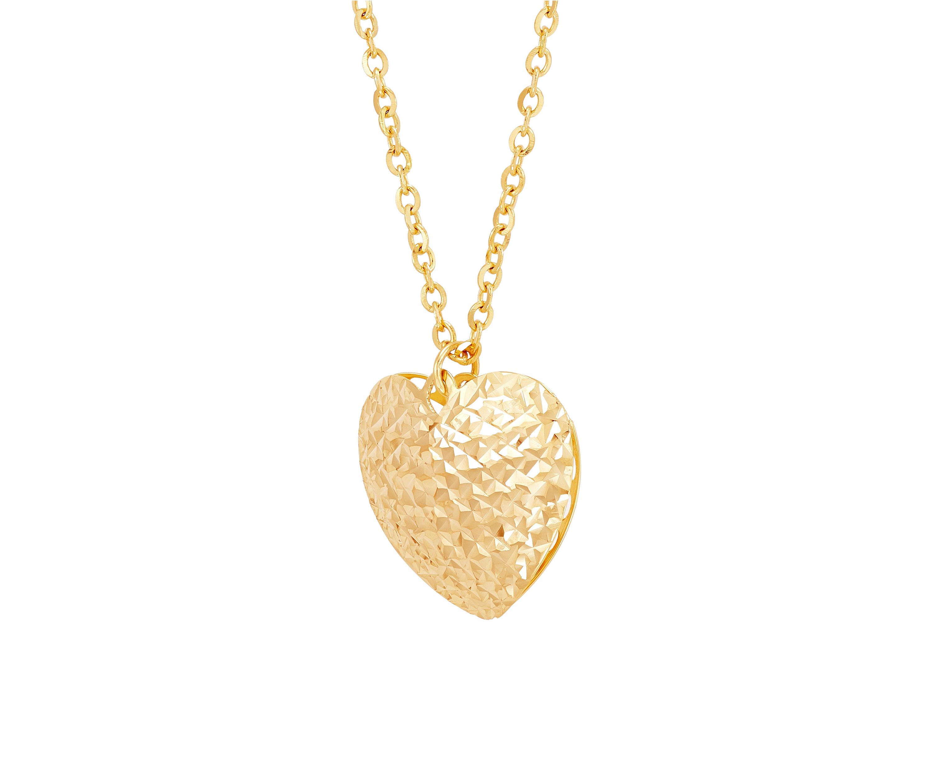 Heart Necklace in 10K Yellow Gold
