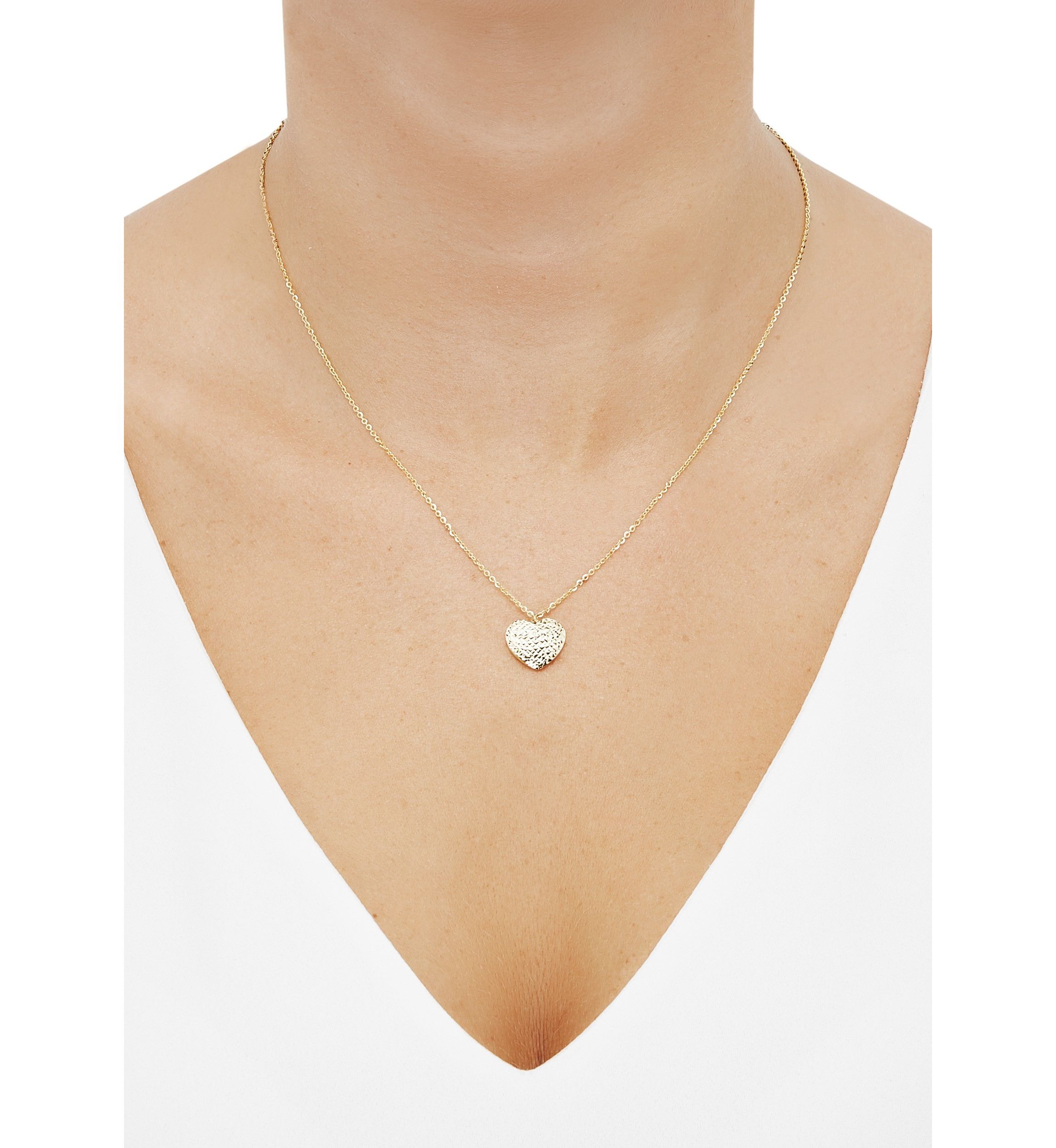 Heart Necklace in 10K Yellow Gold