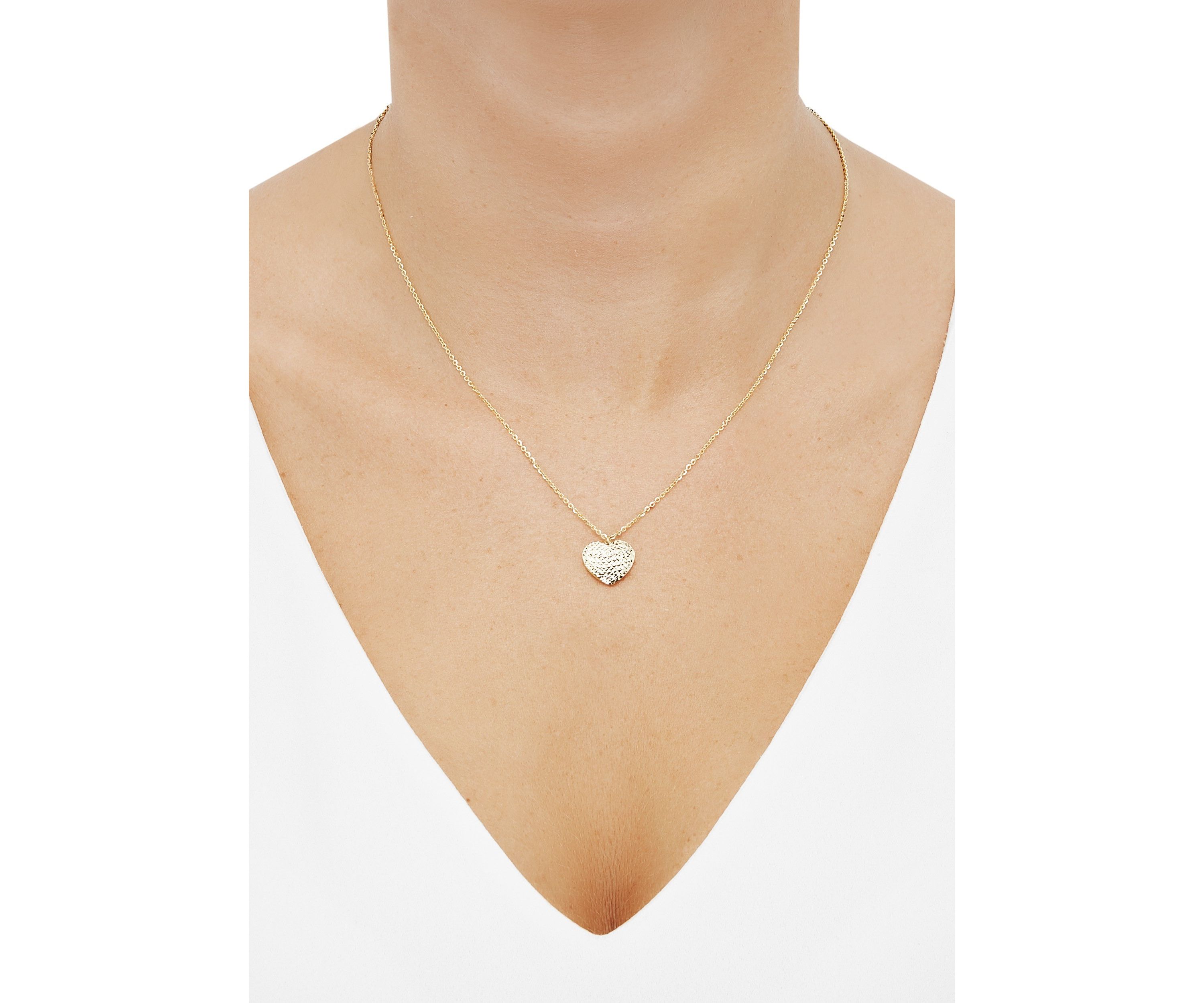 Heart Necklace in 10K Yellow Gold