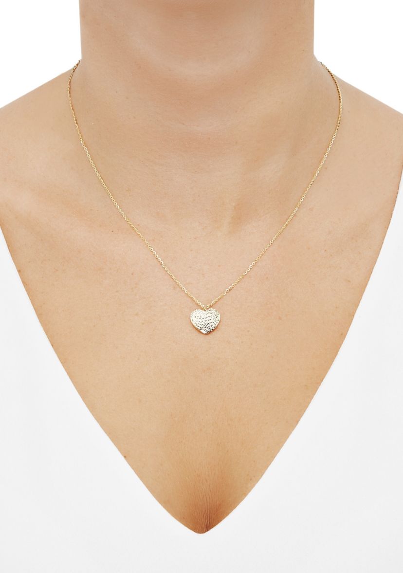 Heart Necklace in 10K Yellow Gold