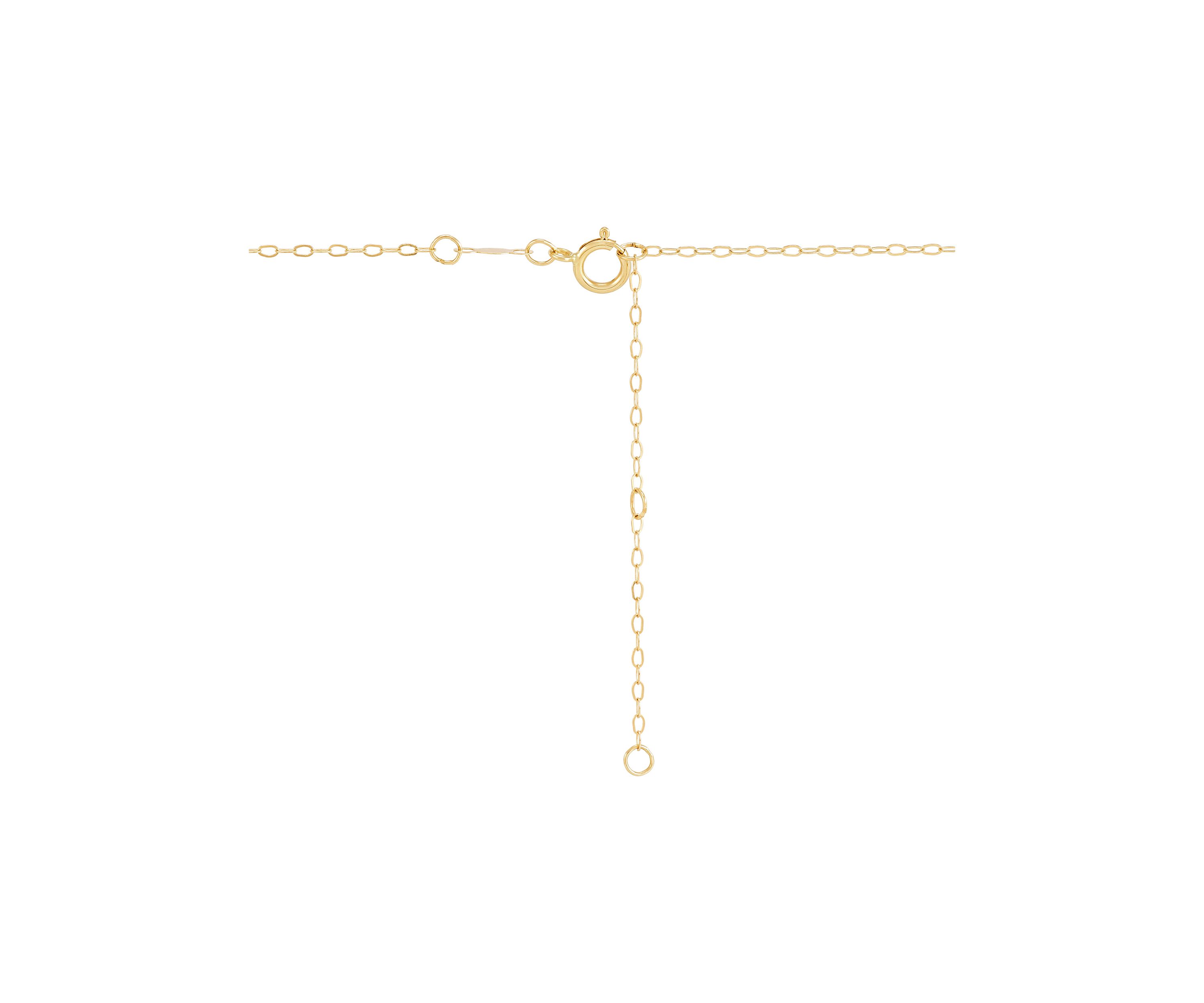 Beaded Butterfly Necklace in 10K Yellow Gold