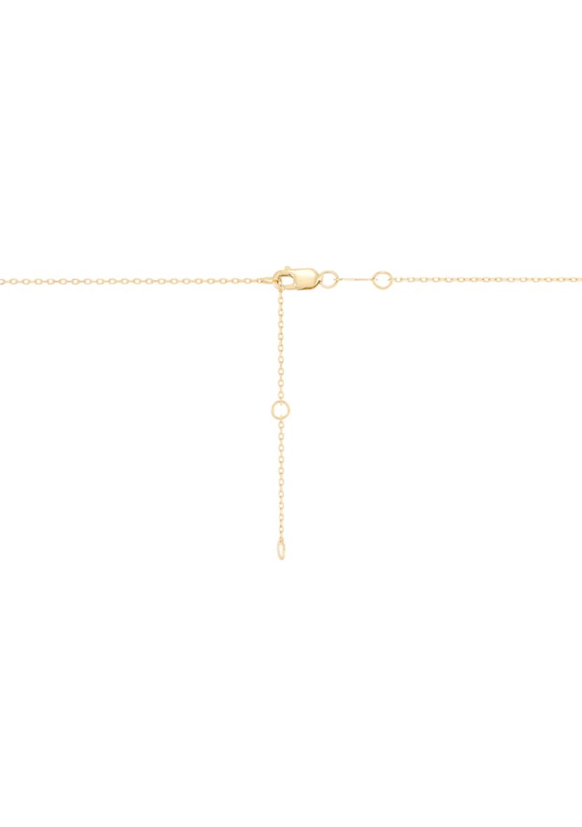 Virgin Medal and Cross Drop Necklace in 10K Yellow Gold