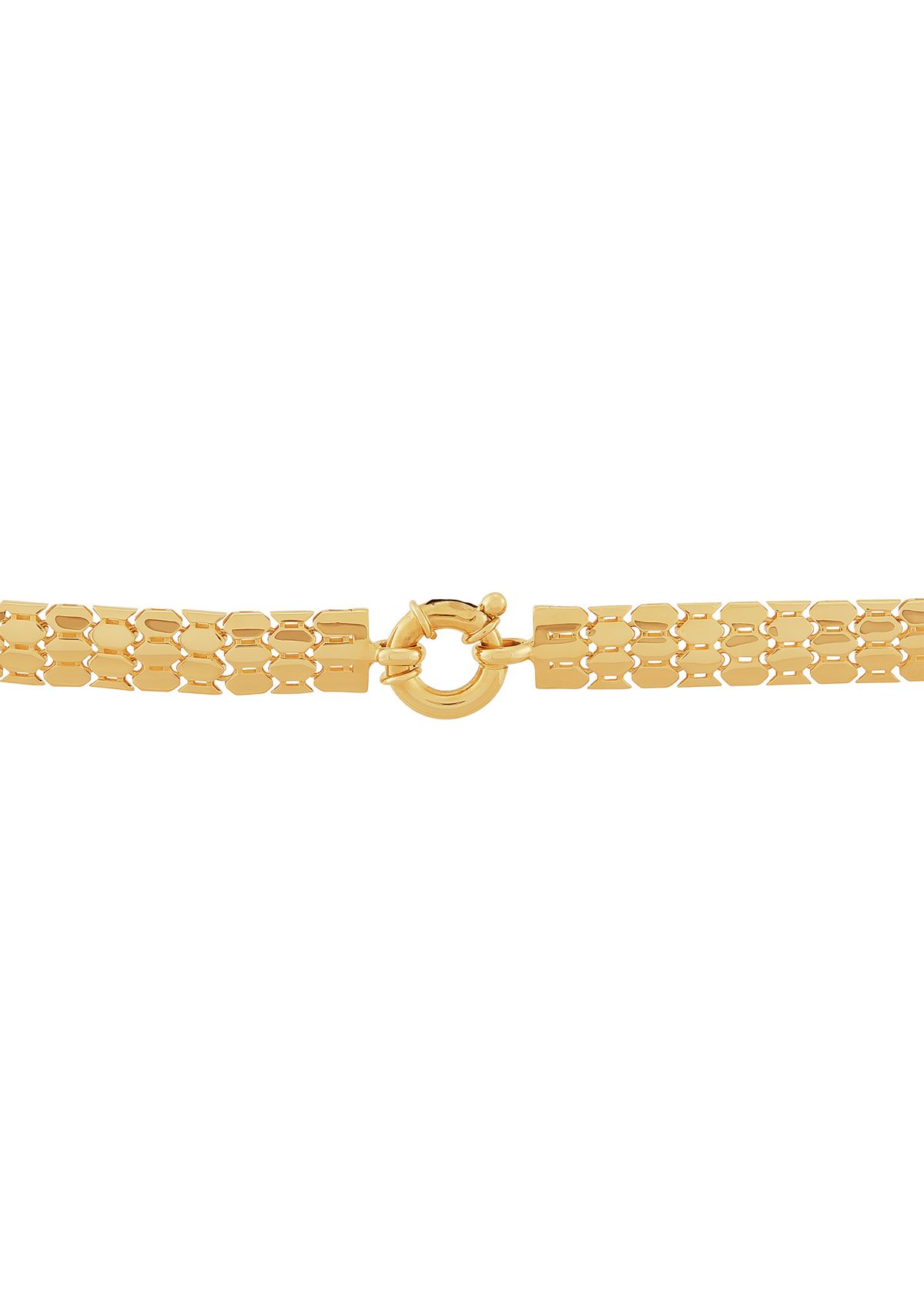 Hollow Popcorn Design Necklace in 10K Yellow Gold