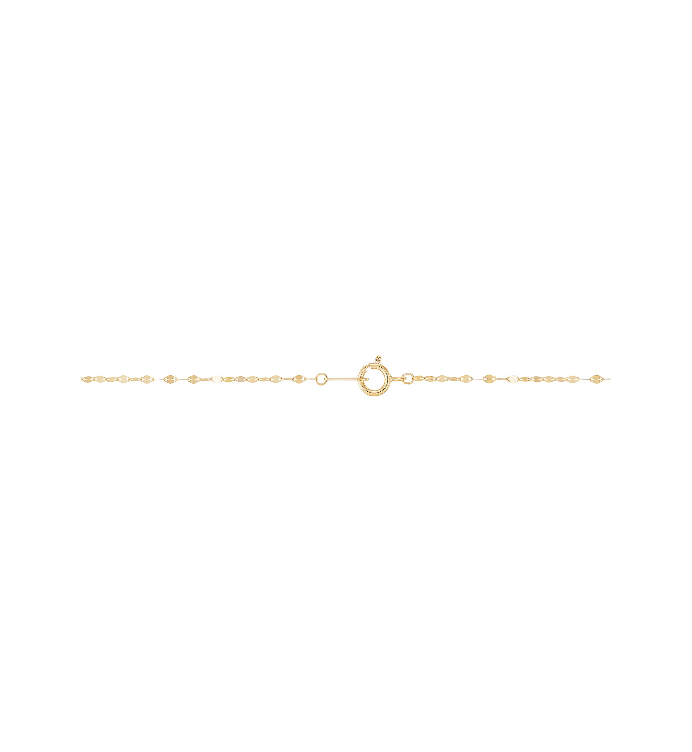 Two Heart Interlock Mirror Chain Necklace in 10K Yellow Gold