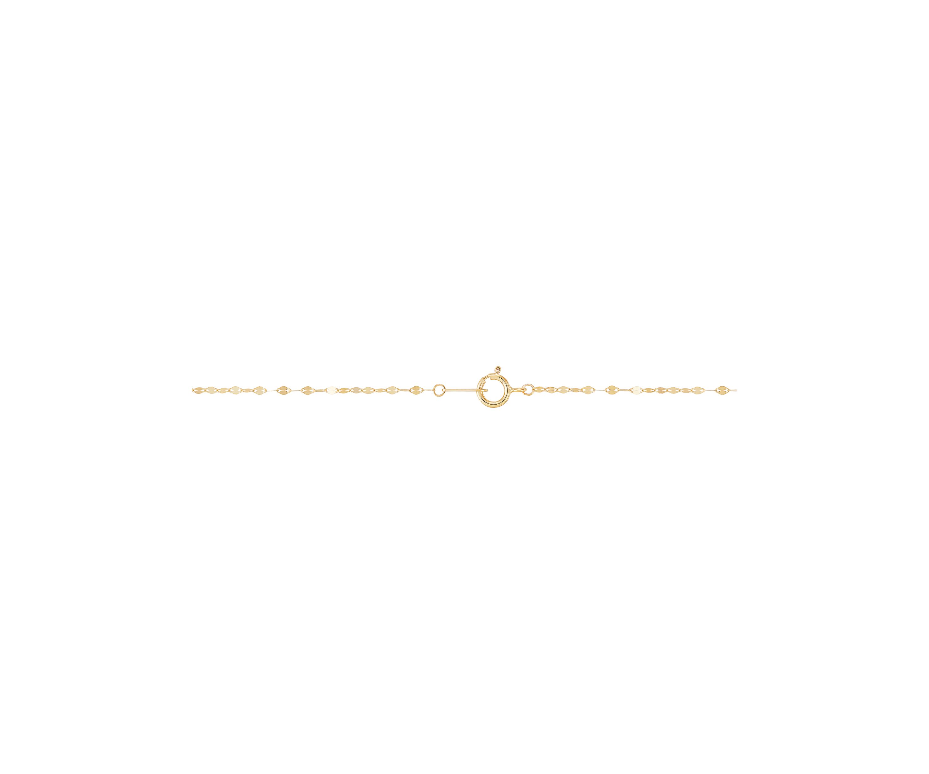 Two Heart Interlock Mirror Chain Necklace in 10K Yellow Gold