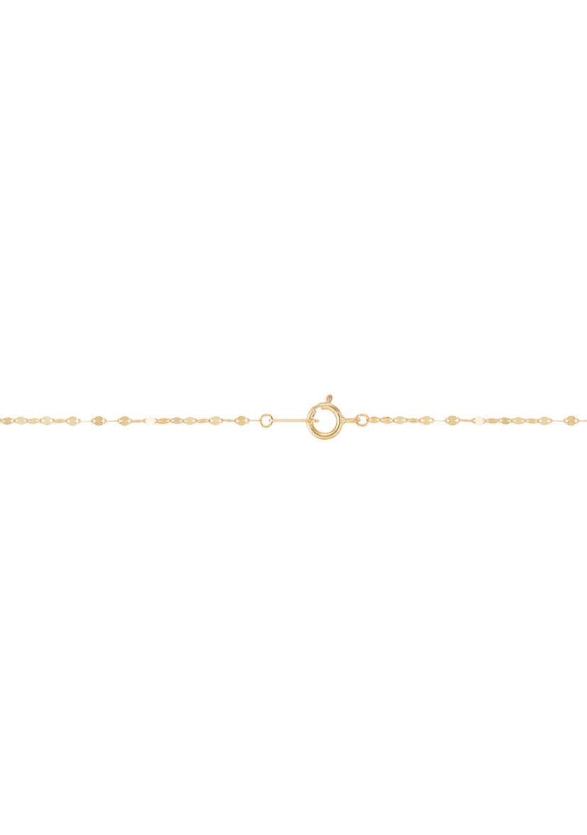 Two Heart Interlock Mirror Chain Necklace in 10K Yellow Gold