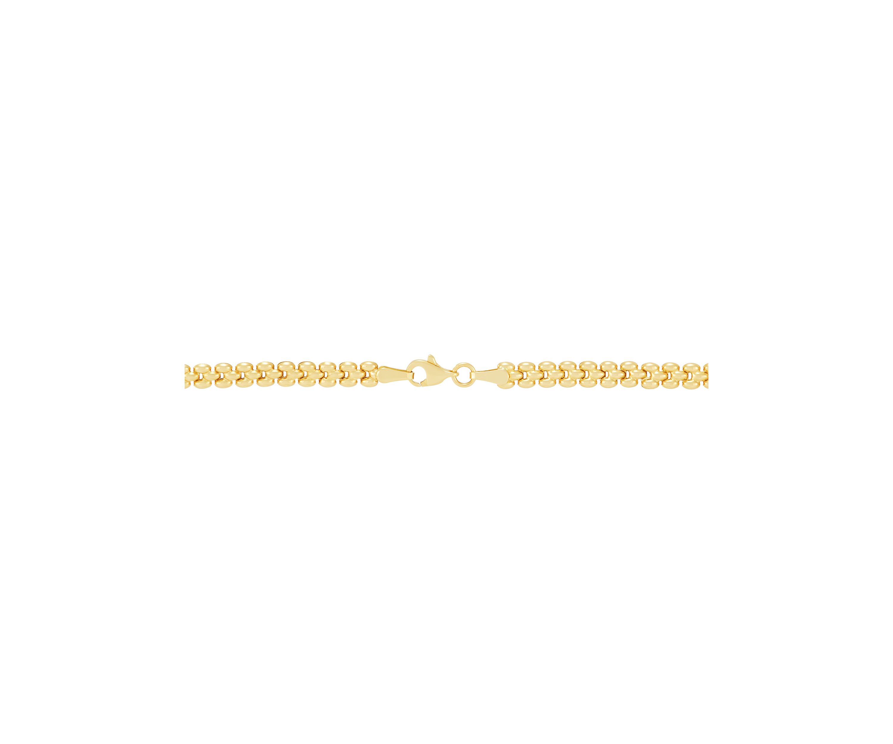 Alternate Panther and Oval Link Chain in 10K Yellow Gold