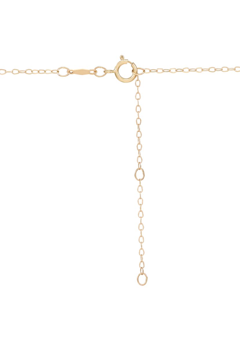 Cross on Open Heart Chain Necklace in 10K Yellow Gold