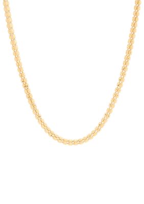 Belk & Co Triple Row Oval Bead Ice Chain in 10K Yellow Gold, 22 in