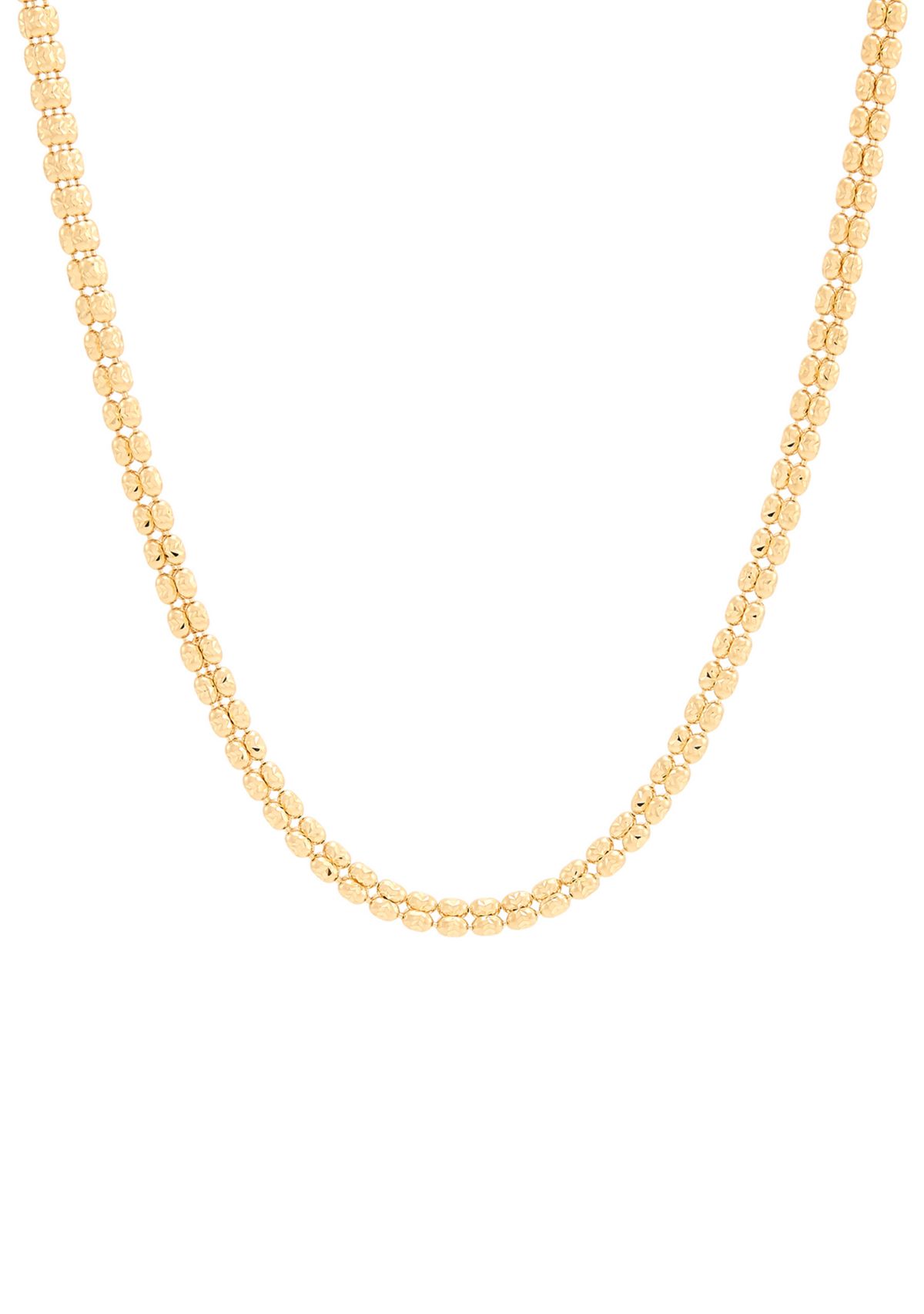 Belk & Co. Triple Row Oval Bead Ice Chain in 10K Yellow Gold | Belk