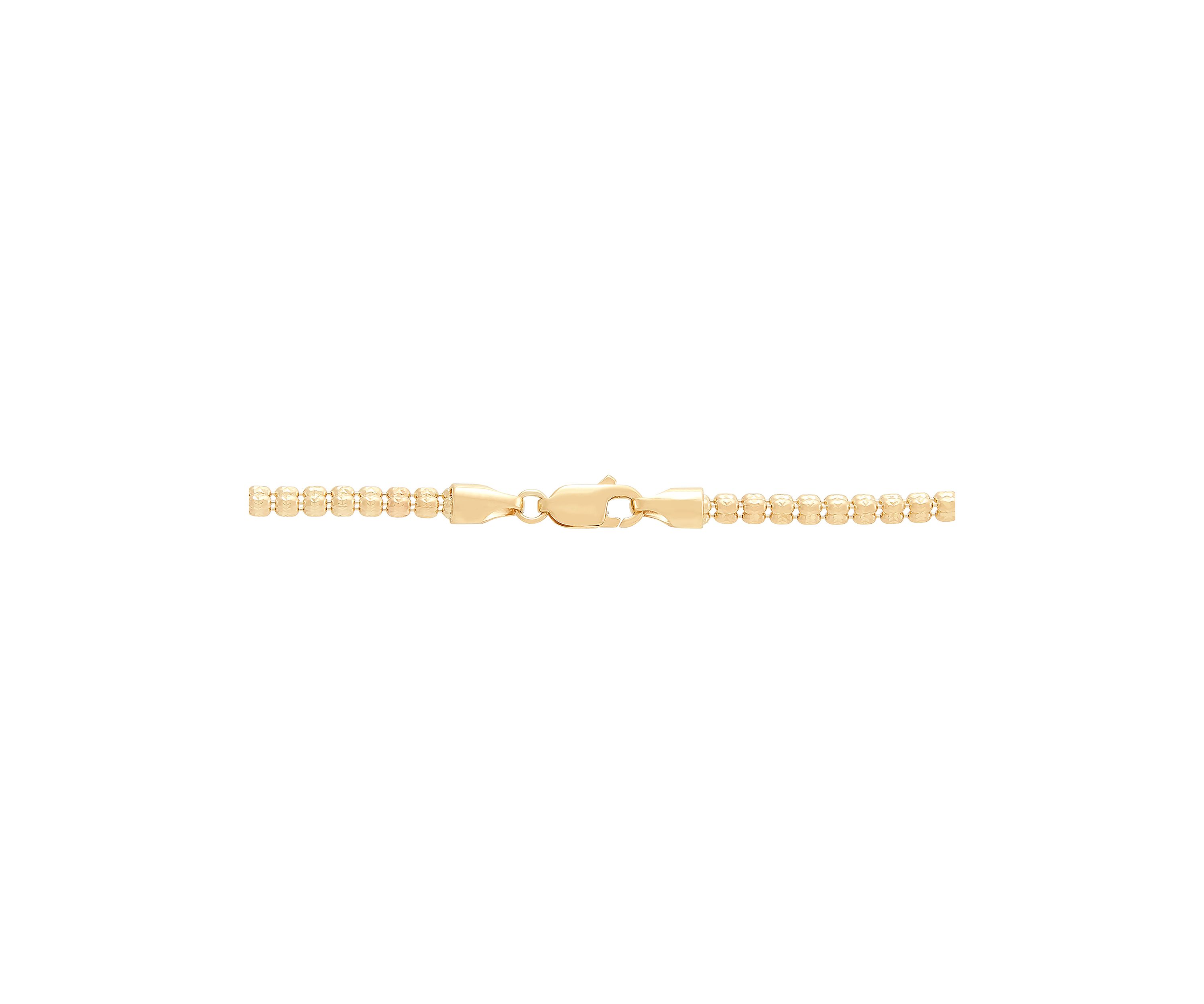 Triple Row Oval Bead Ice Chain in 10K Yellow Gold