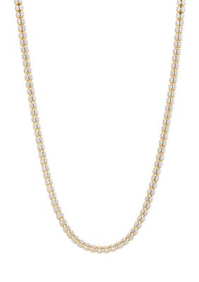 Belk & Co Triple Row Oval Bead Ice Chain in 10K Yellow Gold, 22 in