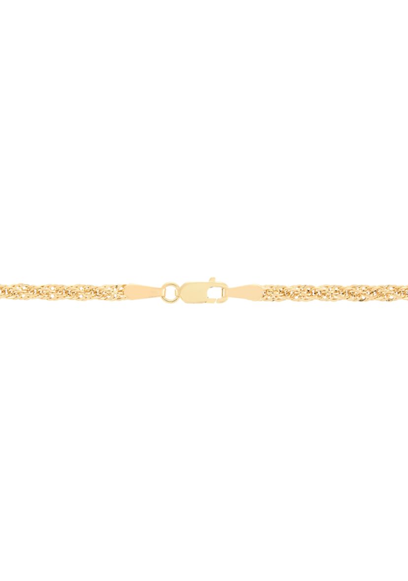 Hollow Infinity Layer  Teardrop Necklace in 10K Yellow Gold