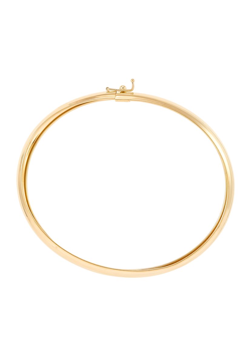 Flex Oval Bangle Bracelet in 10K Yellow Gold