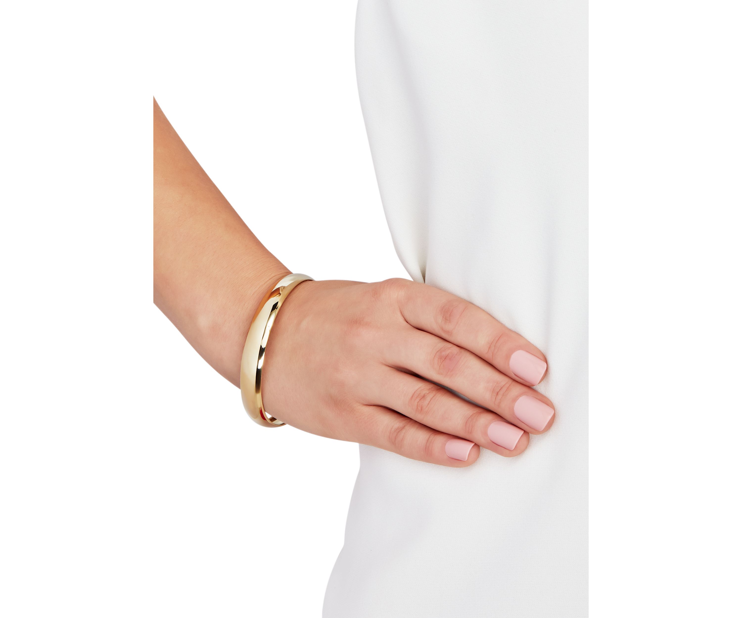 Flex Oval Bangle Bracelet in 10K Yellow Gold