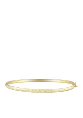 Belk & Co Oval Flex Bangle Bracelet In 10K Yellow Gold, 7.5 In -  0098087895114