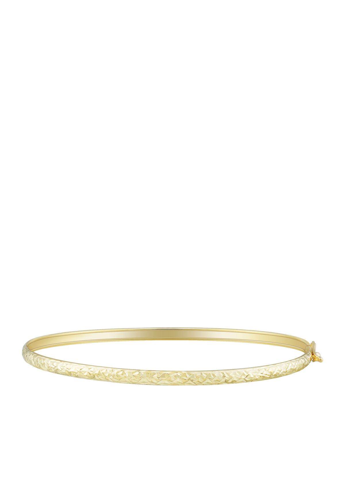 Oval Flex Bangle Bracelet in 10k Yellow Gold 
