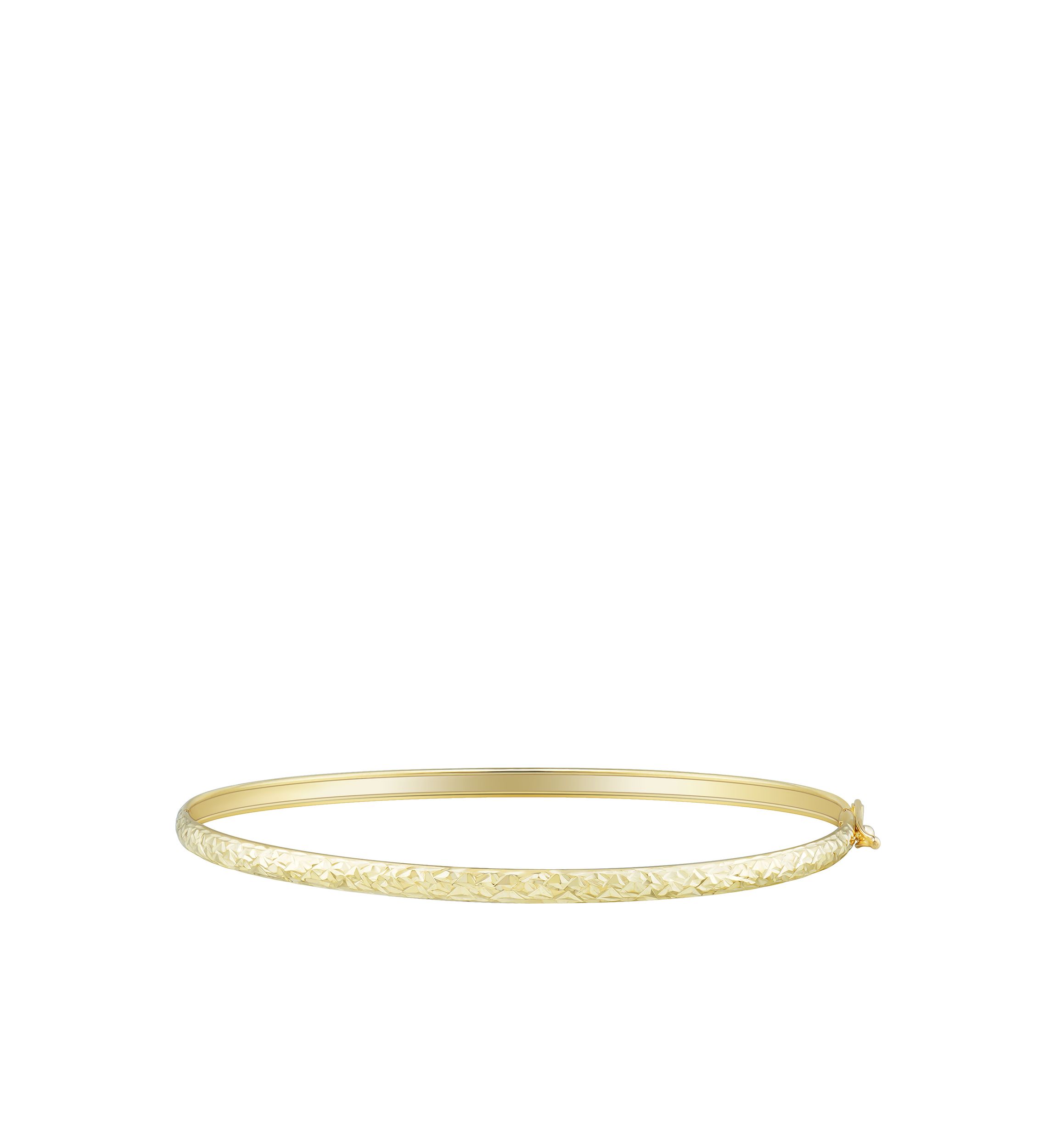 Oval Flex Bangle Bracelet in 10k Yellow Gold 