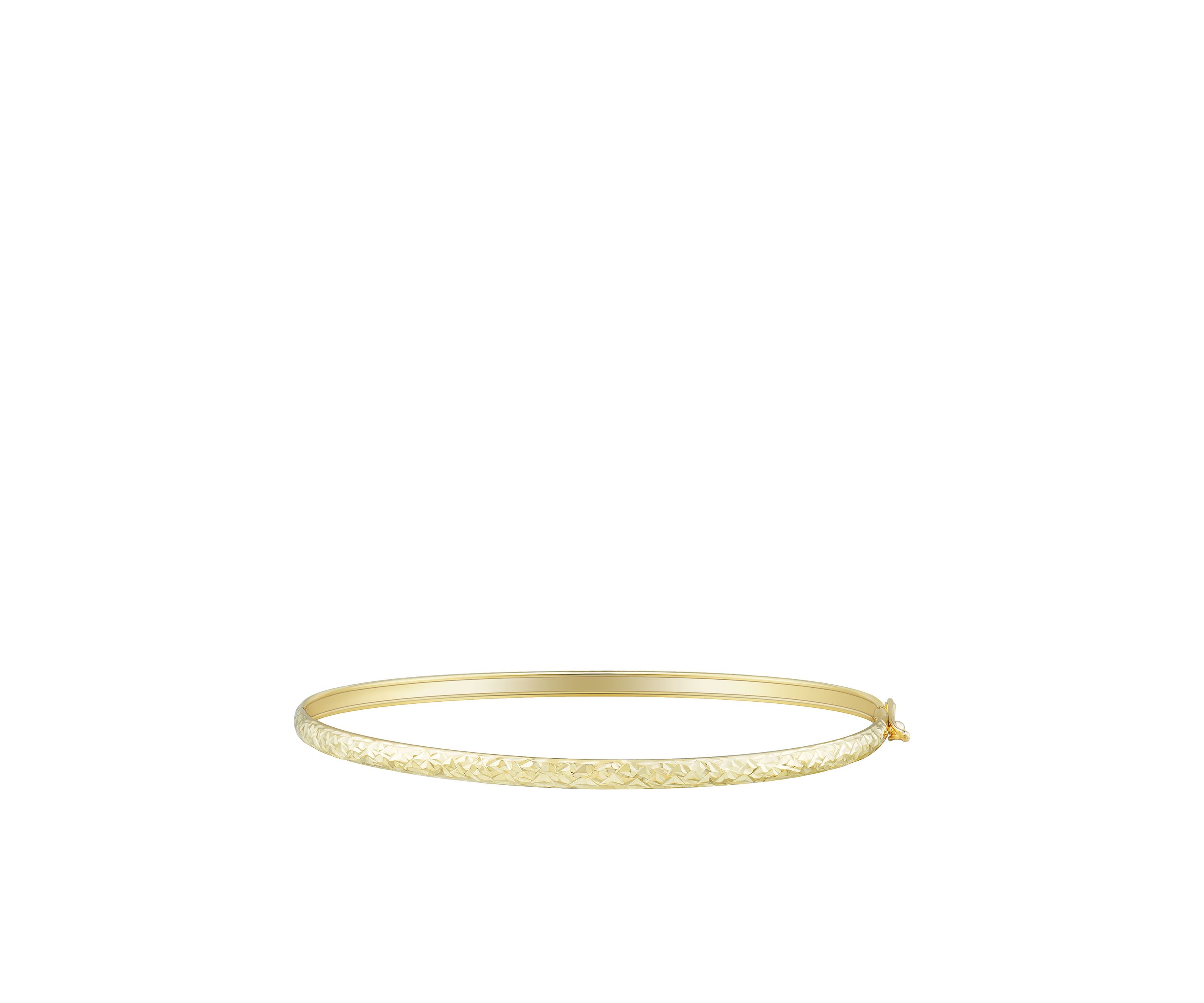 Oval Flex Bangle Bracelet in 10k Yellow Gold 