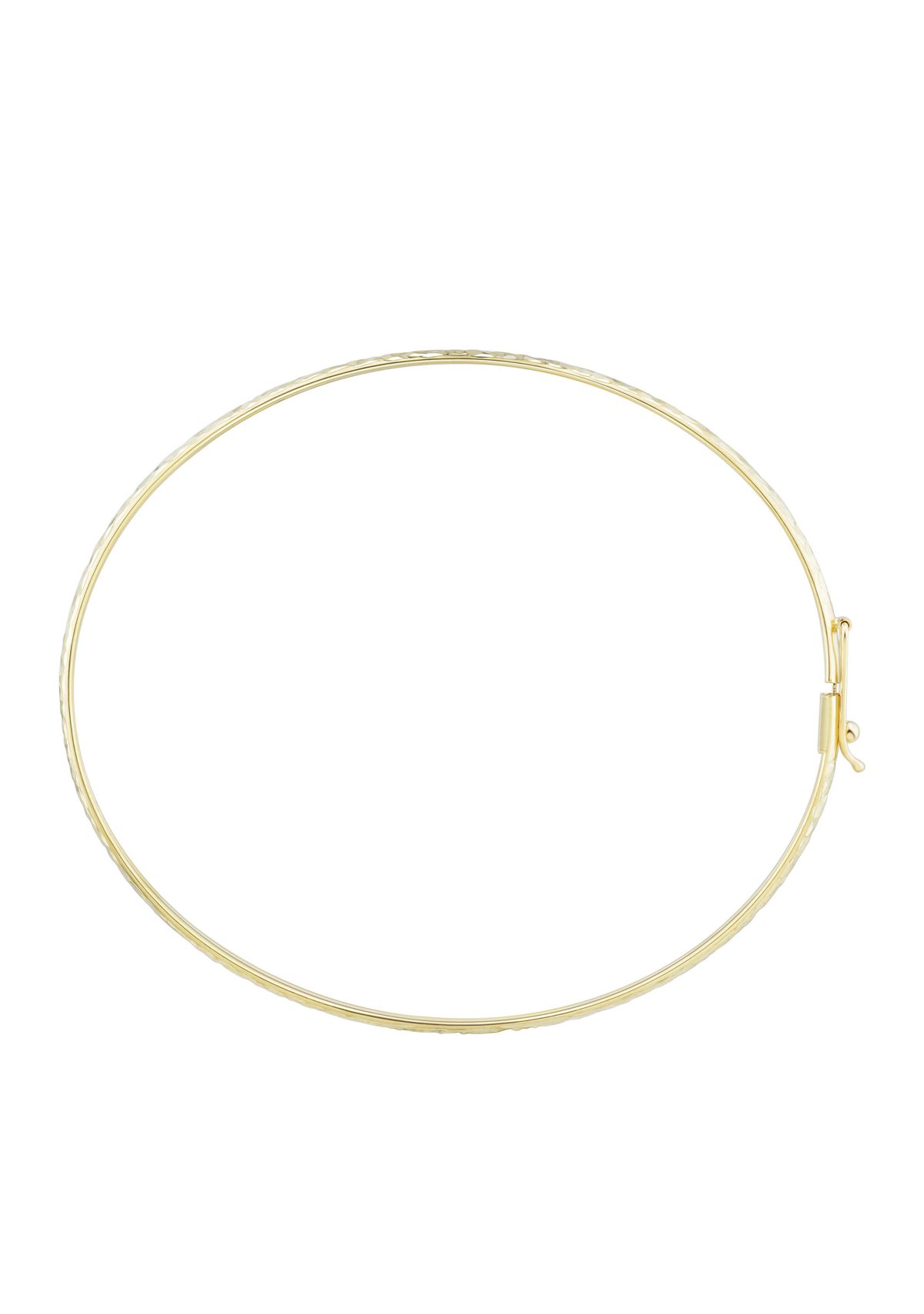 Oval Flex Bangle Bracelet in 10k Yellow Gold 