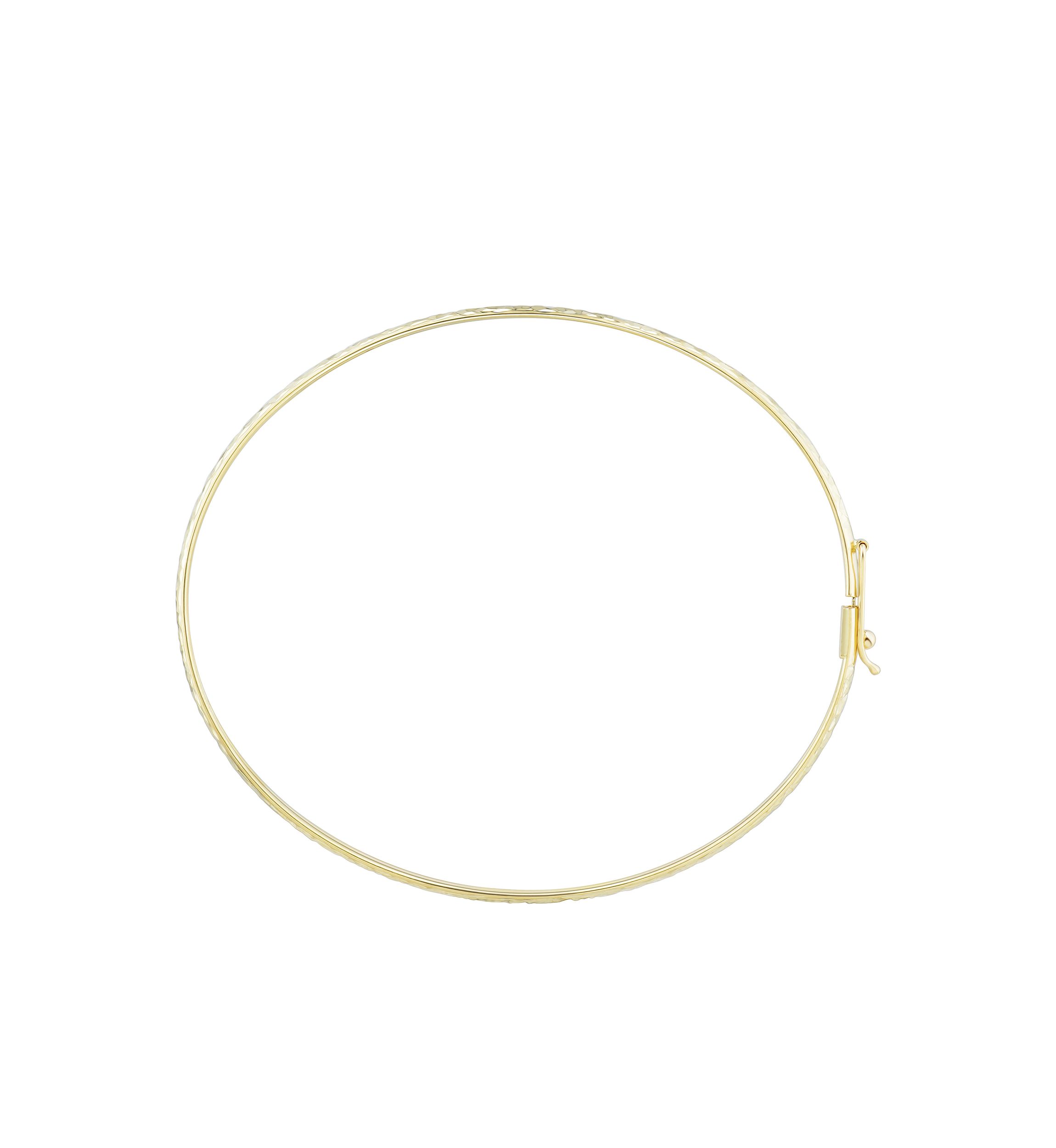 Oval Flex Bangle Bracelet in 10k Yellow Gold 