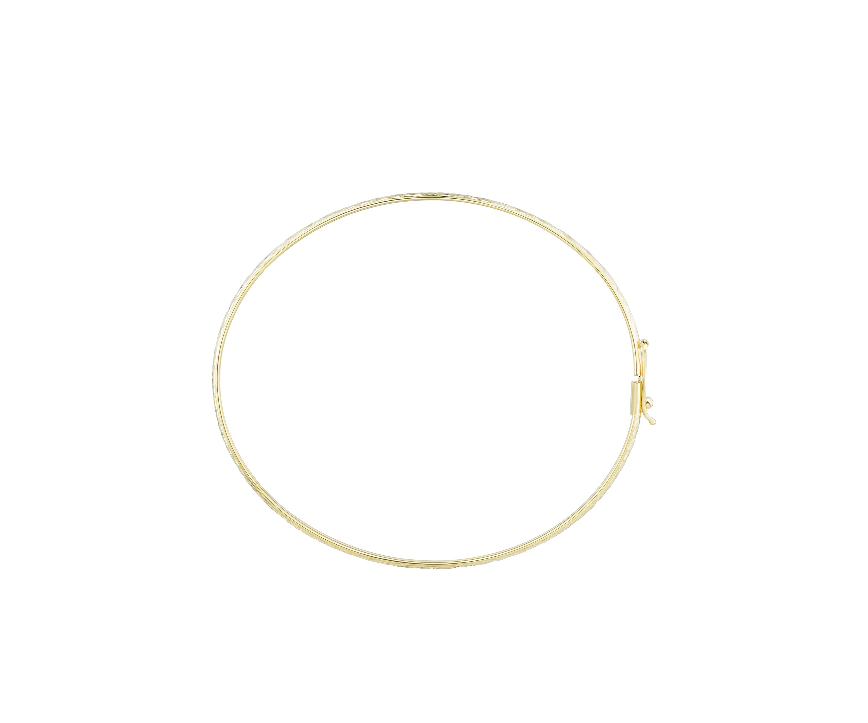 Oval Flex Bangle Bracelet in 10k Yellow Gold 