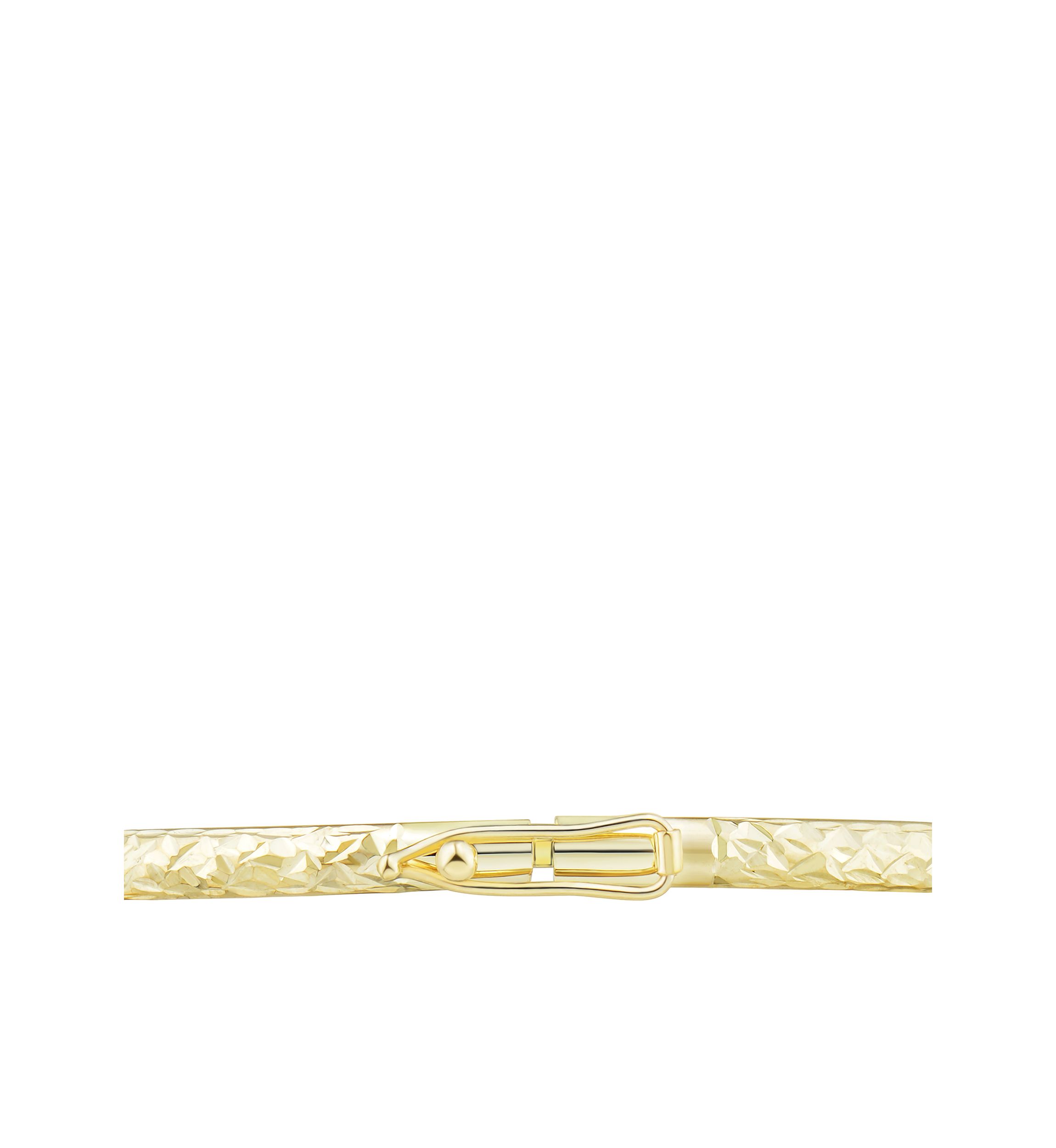 Oval Flex Bangle Bracelet in 10k Yellow Gold 
