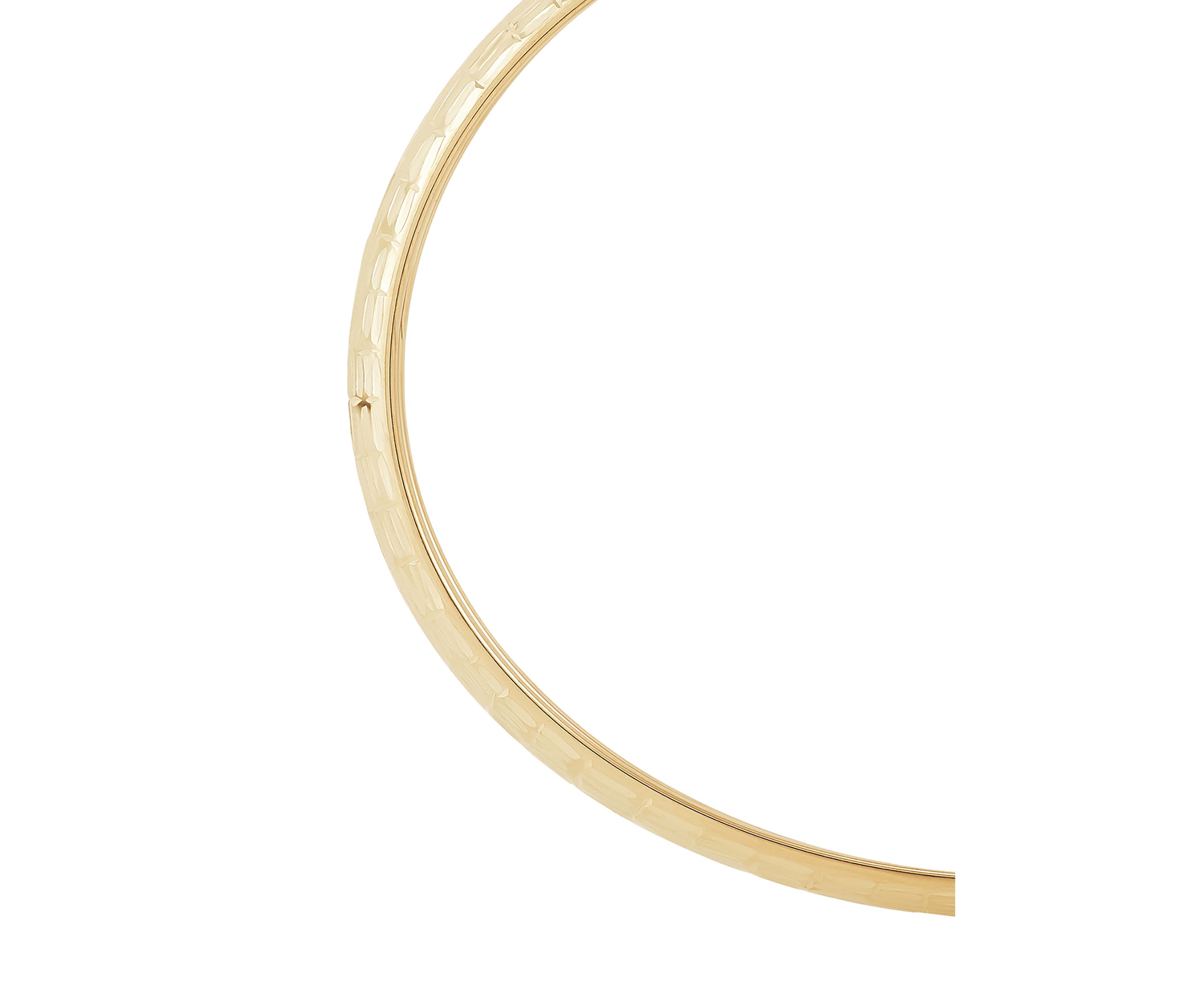 Oval Flex Marquise Cut Bangle Bracelet in 10K Yellow Gold