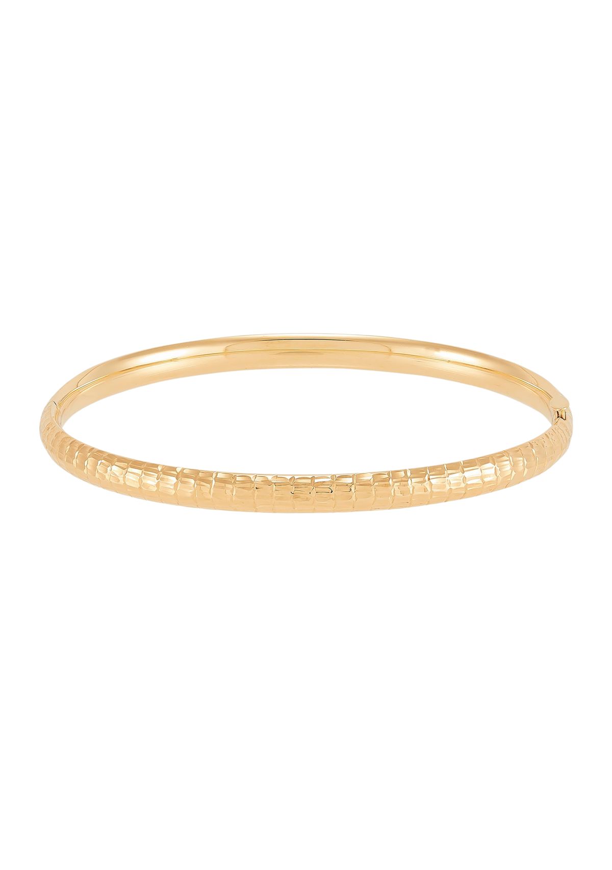 Hinge Marquise Cut Bangle in 10K Yellow Gold
