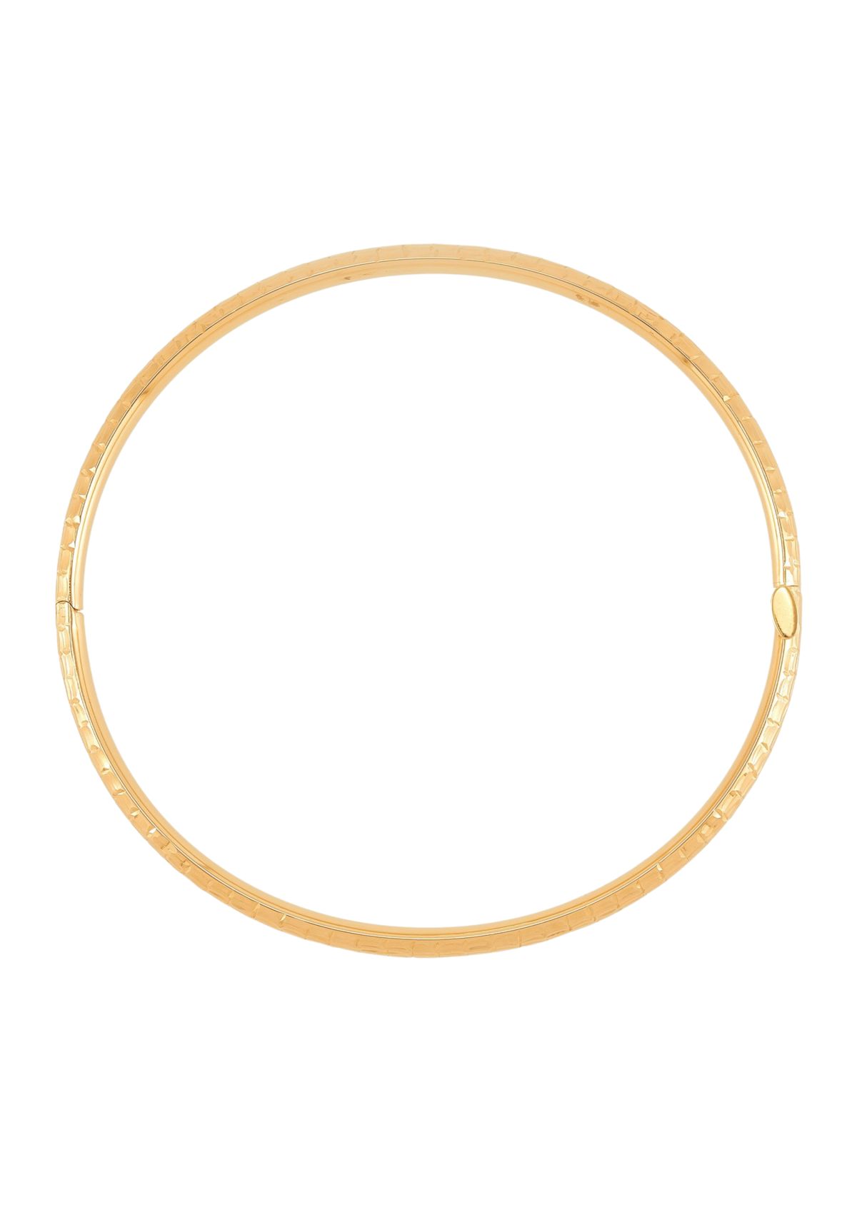 Hinge Marquise Cut Bangle in 10K Yellow Gold