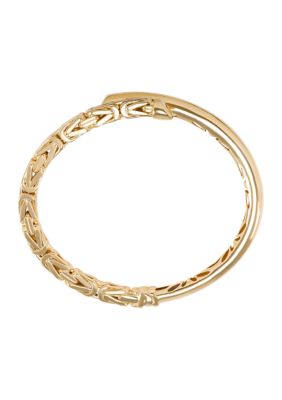 Belk & Co Bypass Bangle in 10K Yellow Gold, 7 in