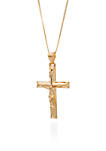 Crucifix Cross Pendant in 10K Yellow Gold