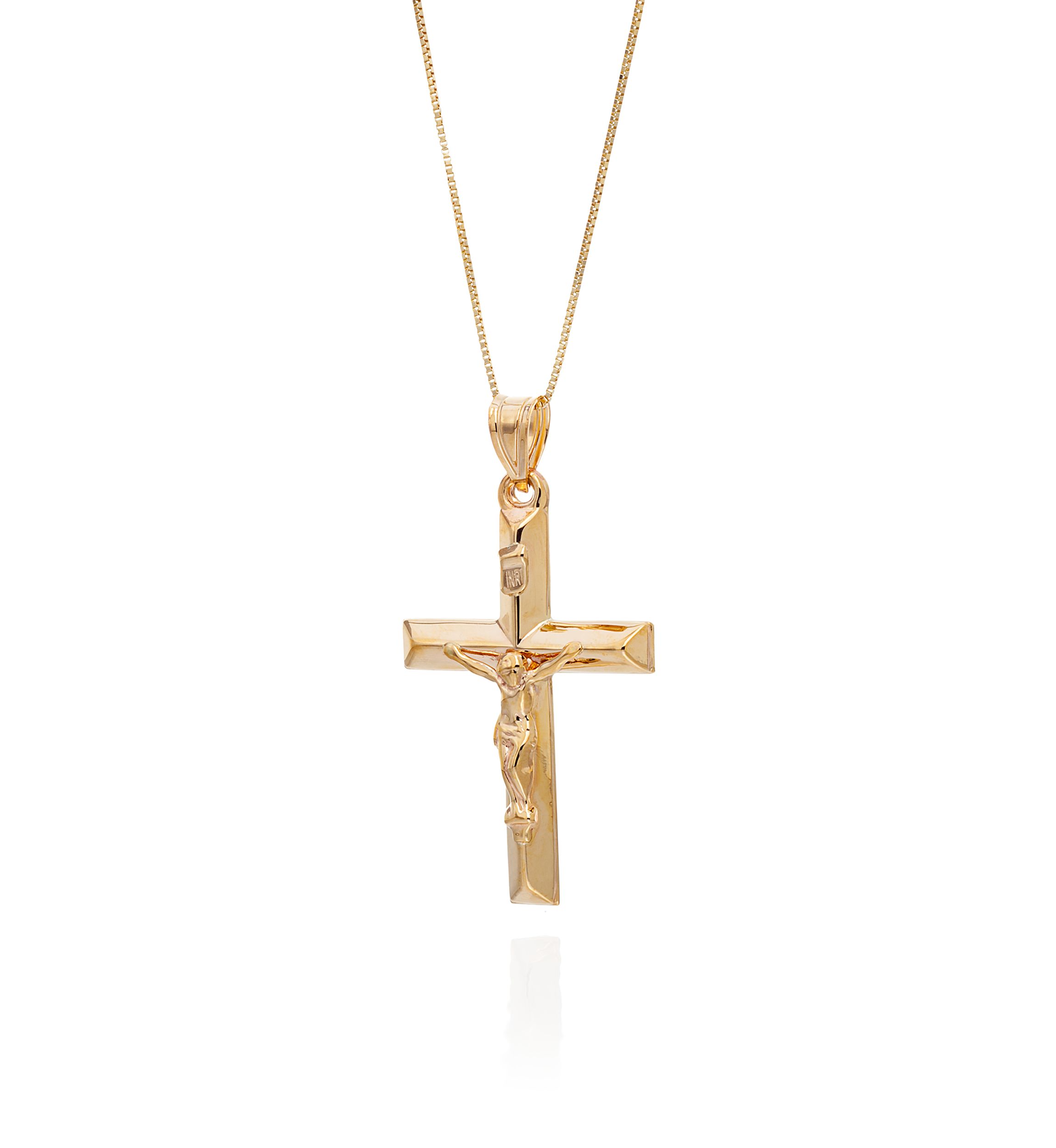 Crucifix Cross Pendant in 10K Yellow Gold