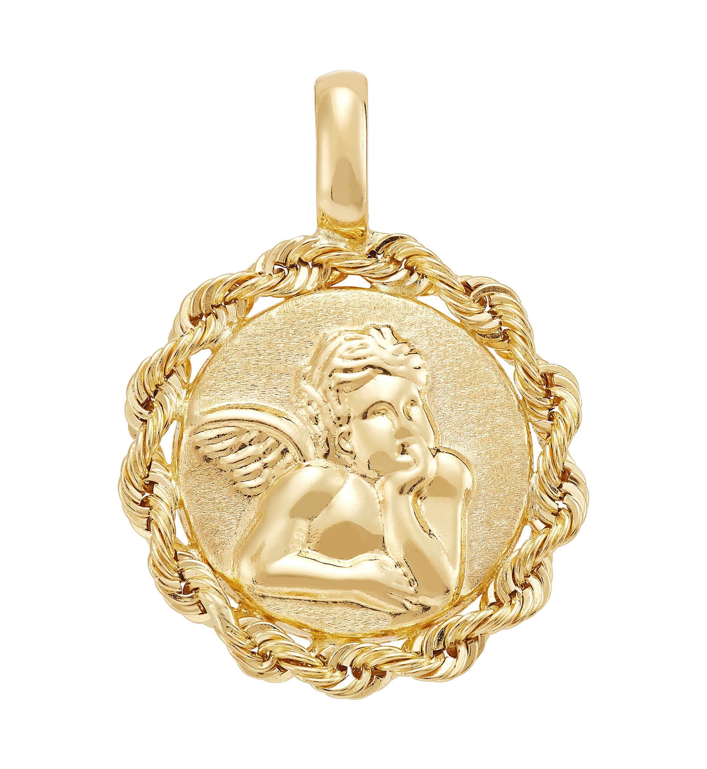 Raphael Angel Pendant in 10K Yellow Gold