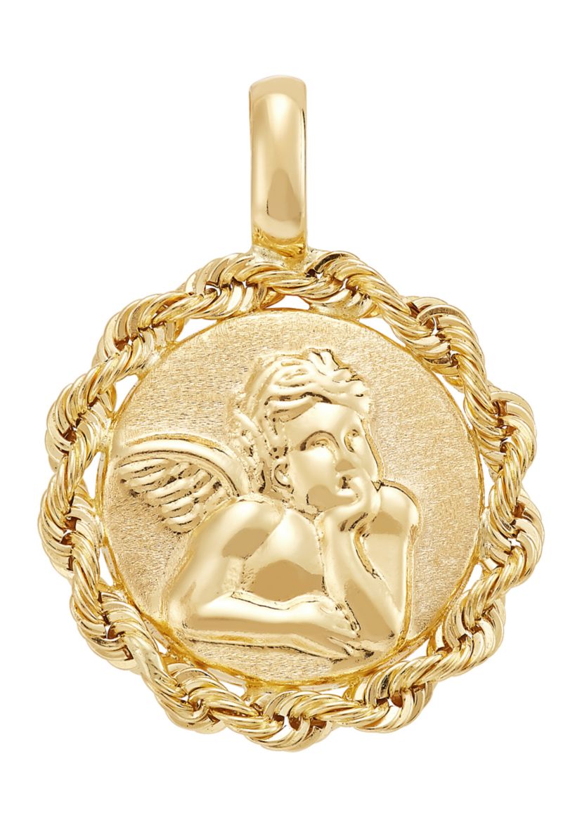 Raphael Angel Pendant in 10K Yellow Gold