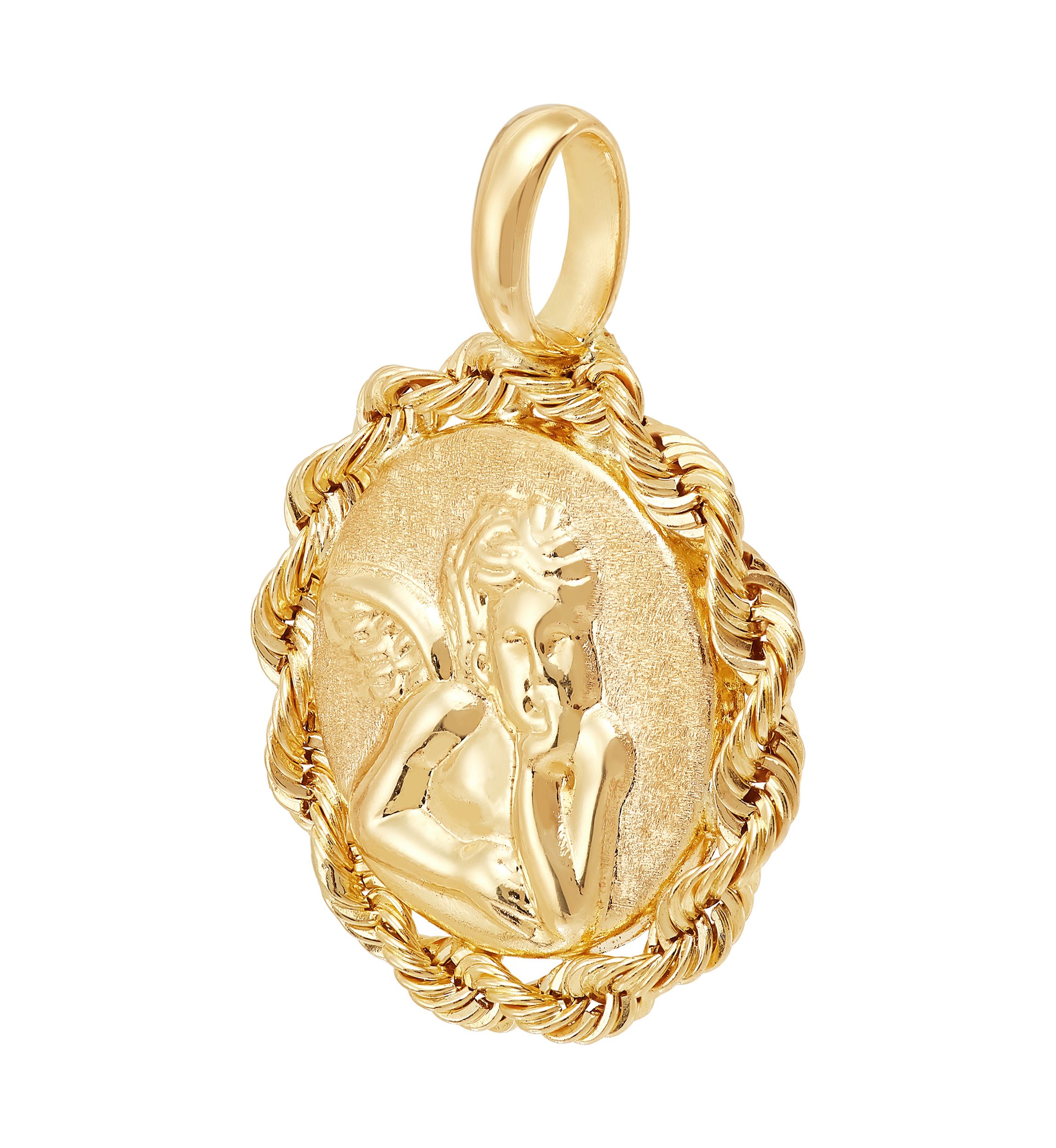 Raphael Angel Pendant in 10K Yellow Gold