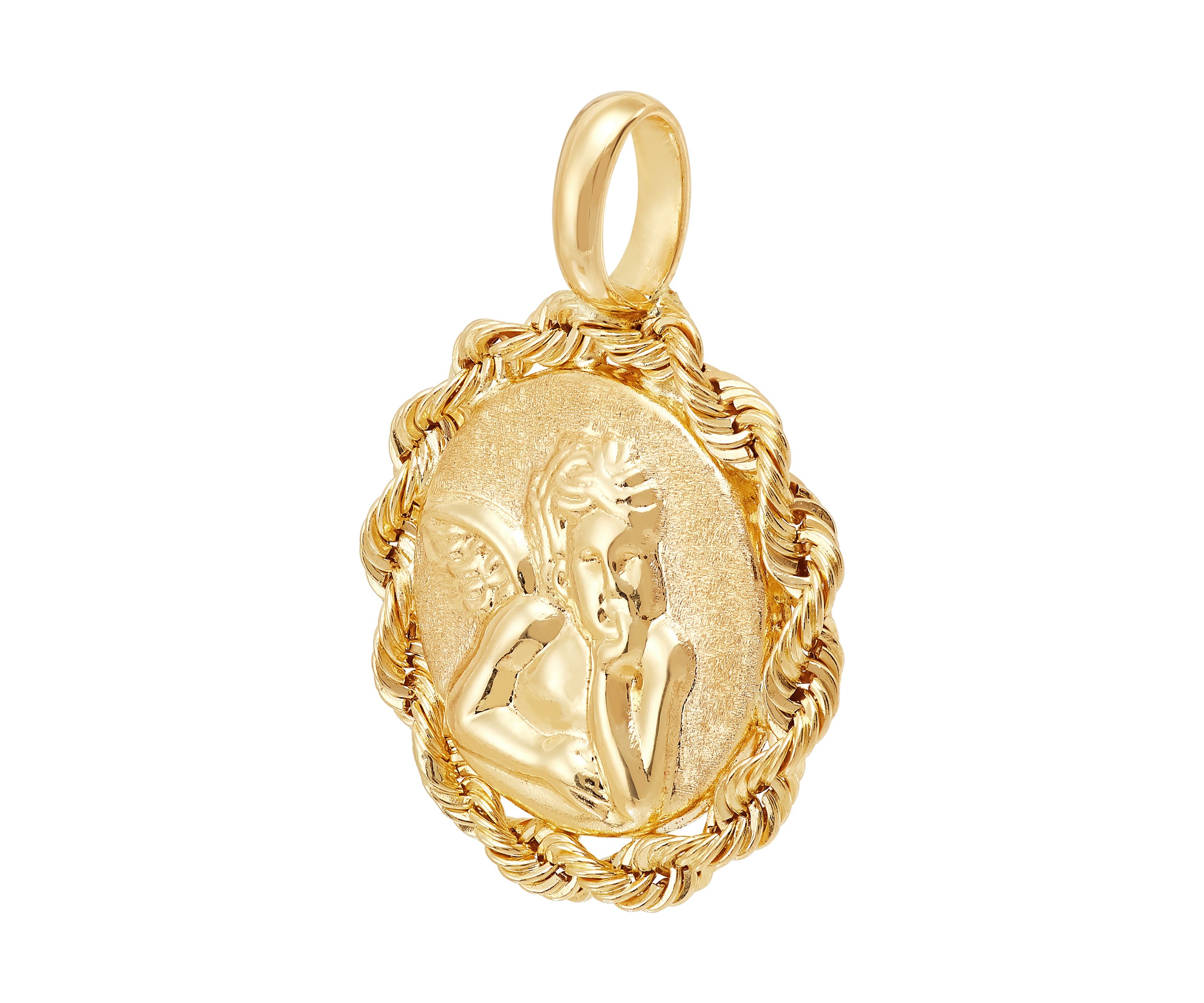Raphael Angel Pendant in 10K Yellow Gold