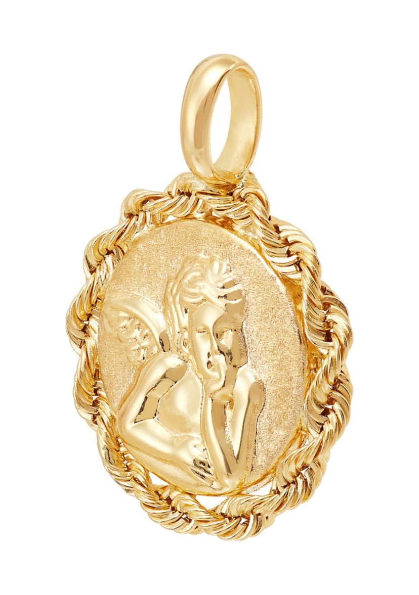 Raphael Angel Pendant in 10K Yellow Gold