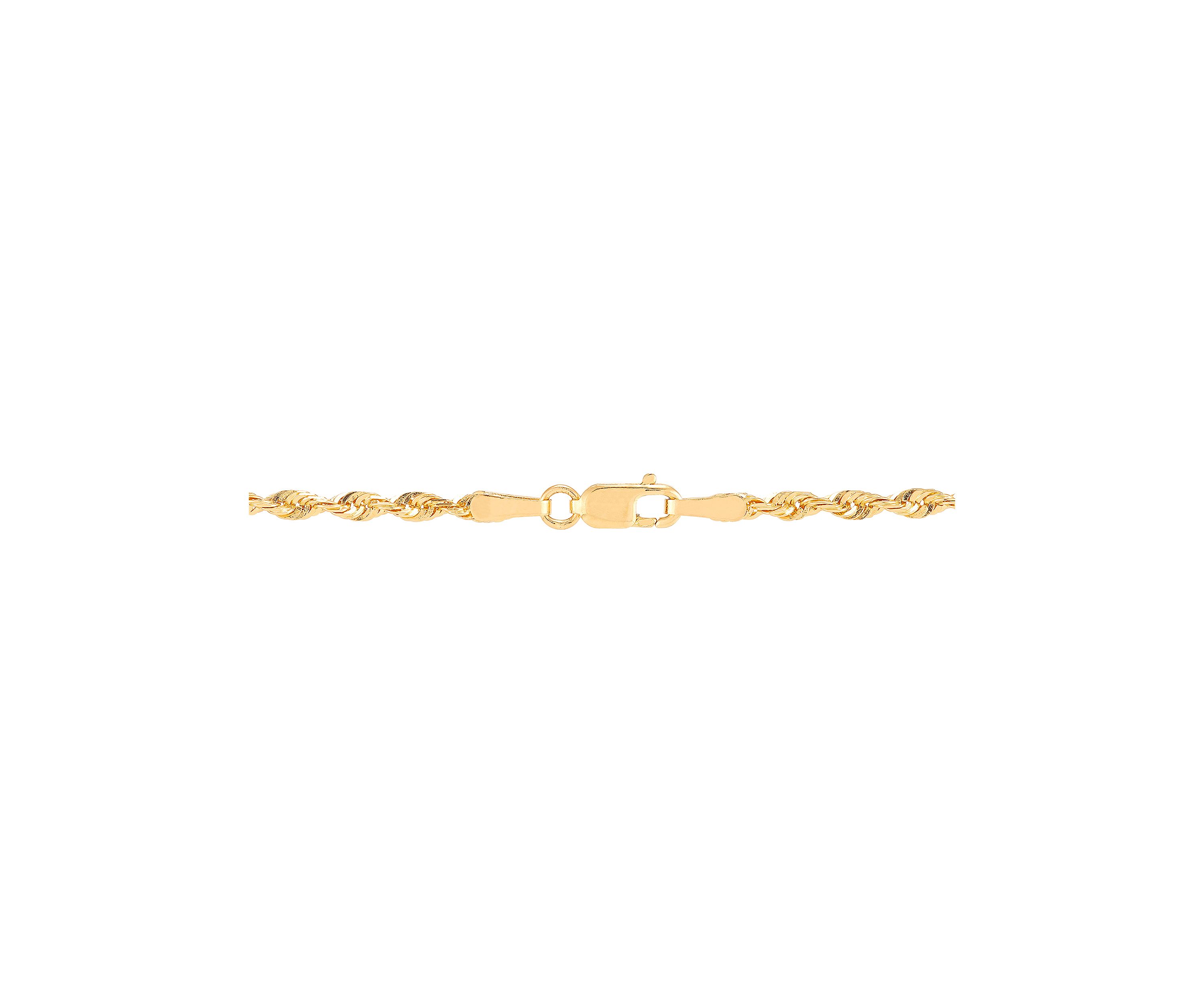 Texture Cross Pendant Necklace with 20" Rope Chain in 10K Yellow Gold