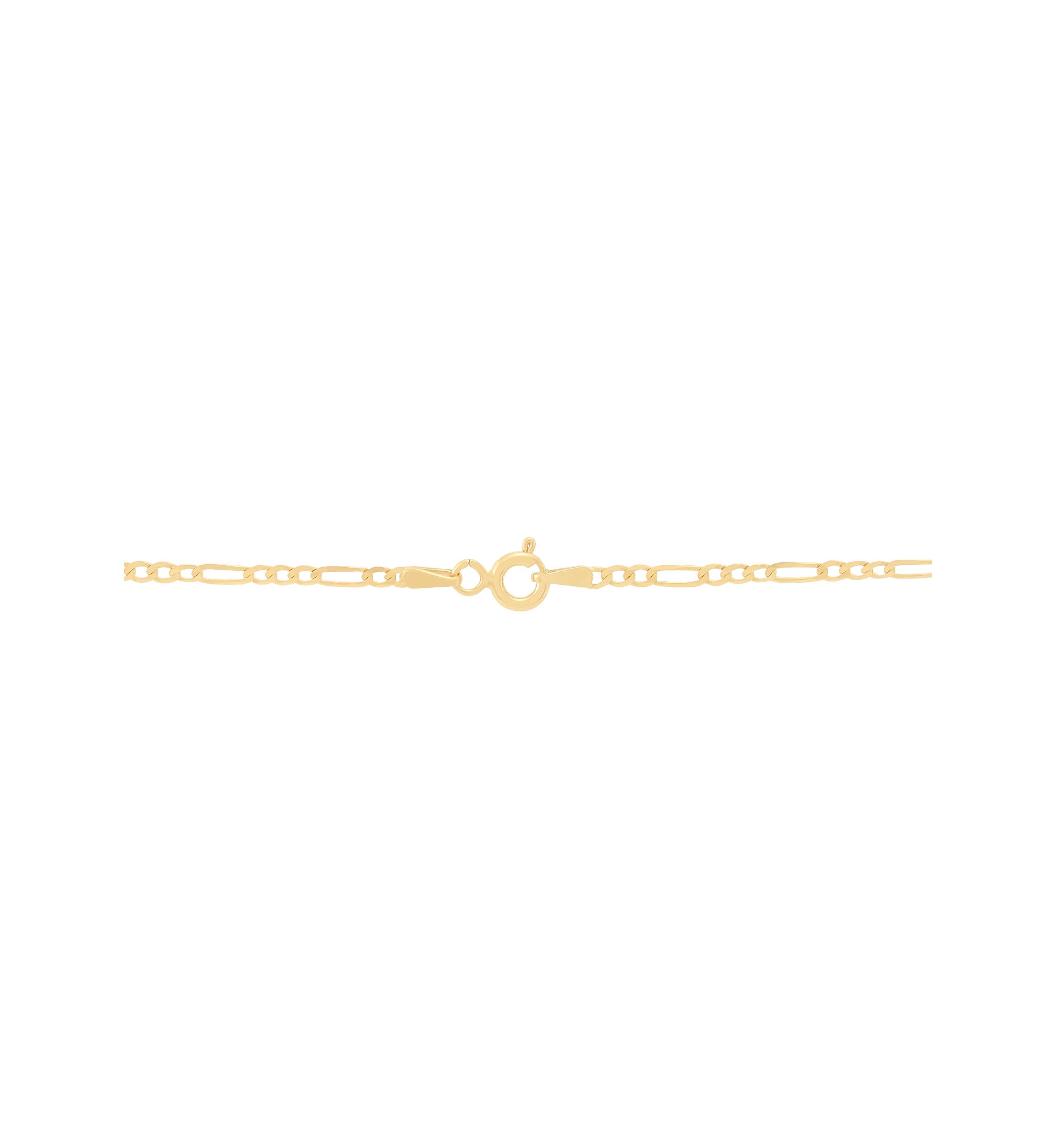 Center Cross Dog Tag with 20" Curb Chain in 10K Two Tone Gold