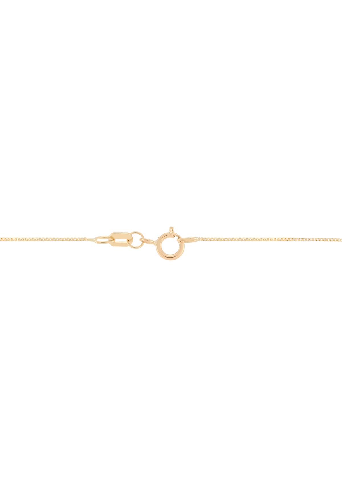 Cross Pendant with 18" Box Chain in 10K Yellow Gold