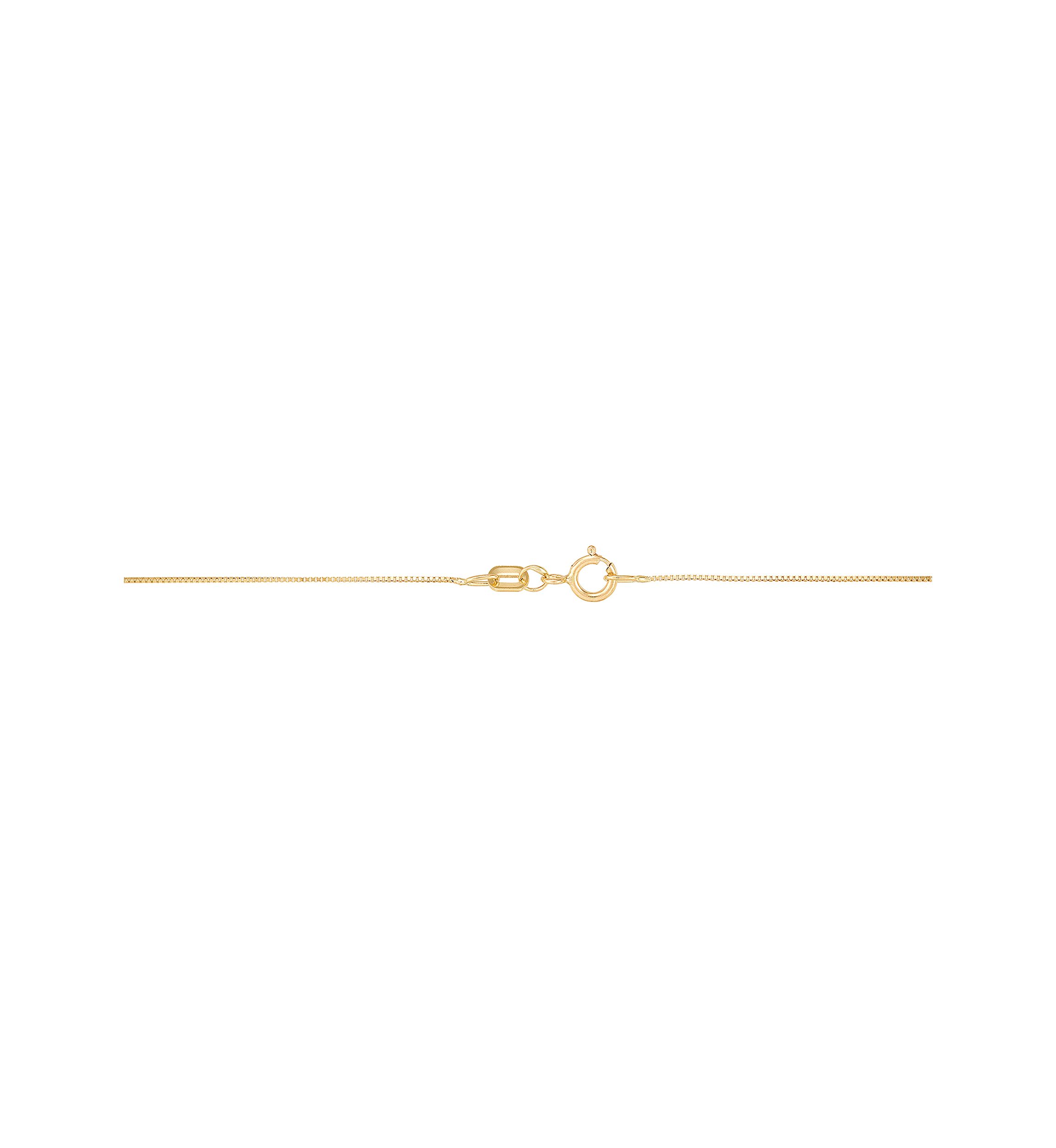 Tube Cross Pendant with 18" Box Chain in 10K Yellow and White Gold