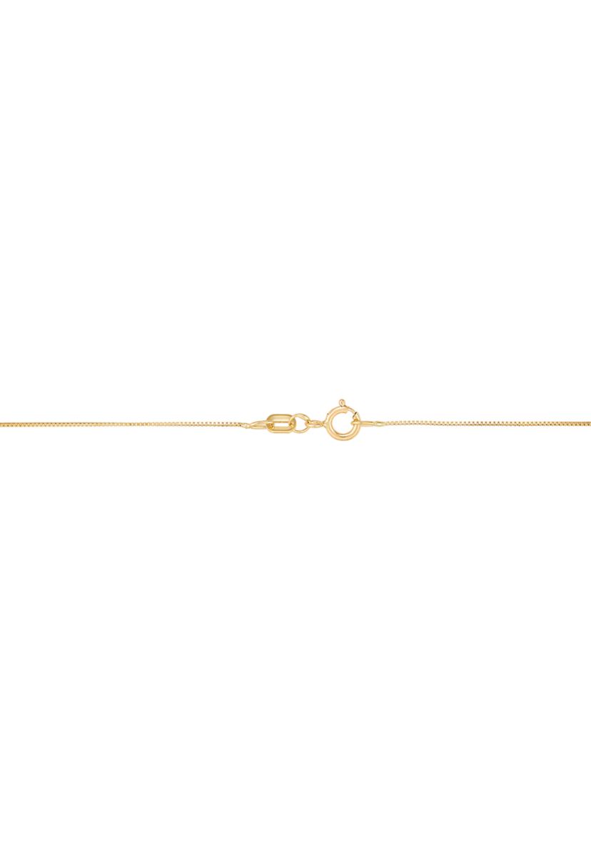 Tube Cross Pendant with 18" Box Chain in 10K Yellow and White Gold