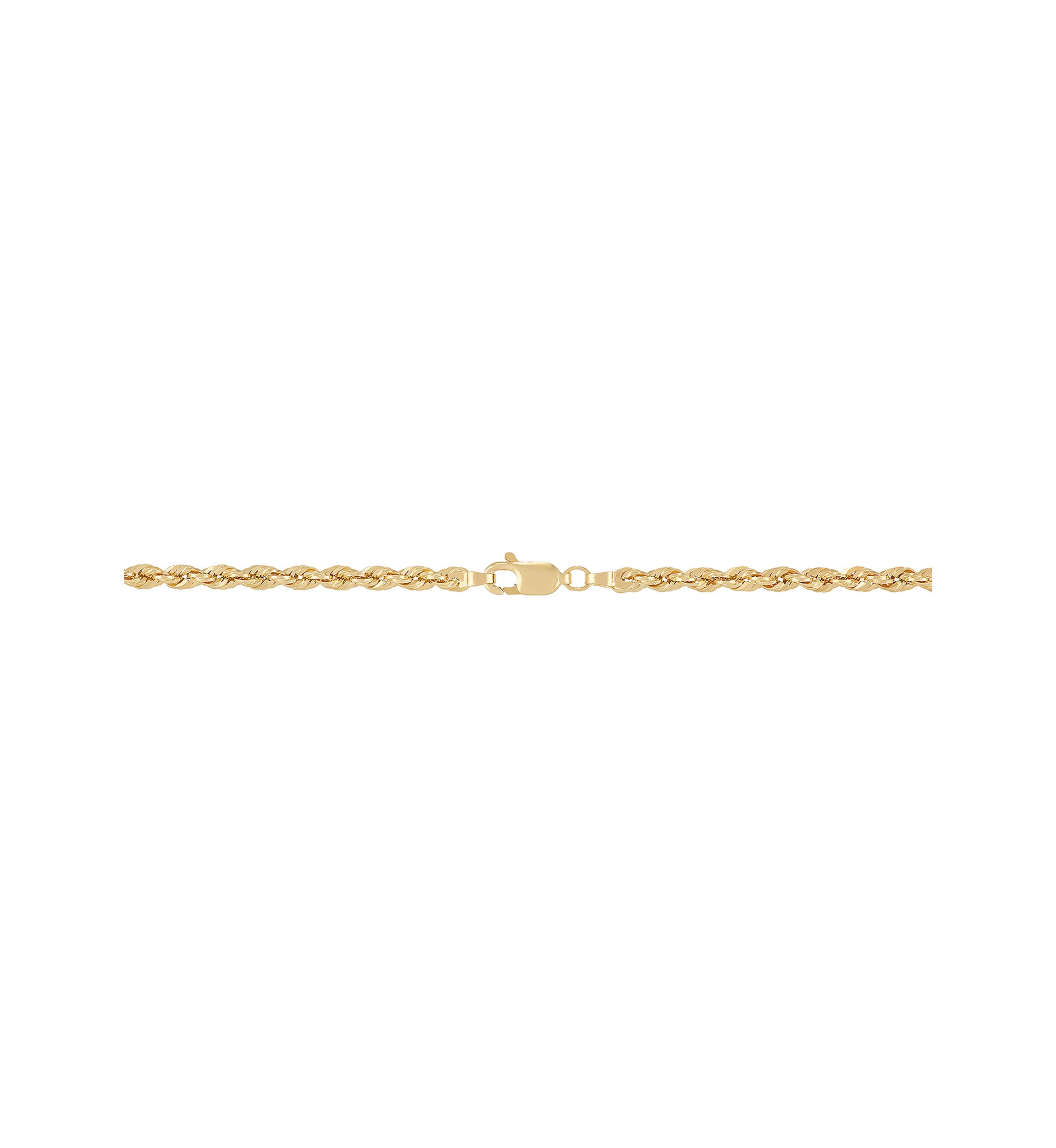 Beveled Step Cross Pendant with 20" Rope Chain in 10K Yellow Gold
