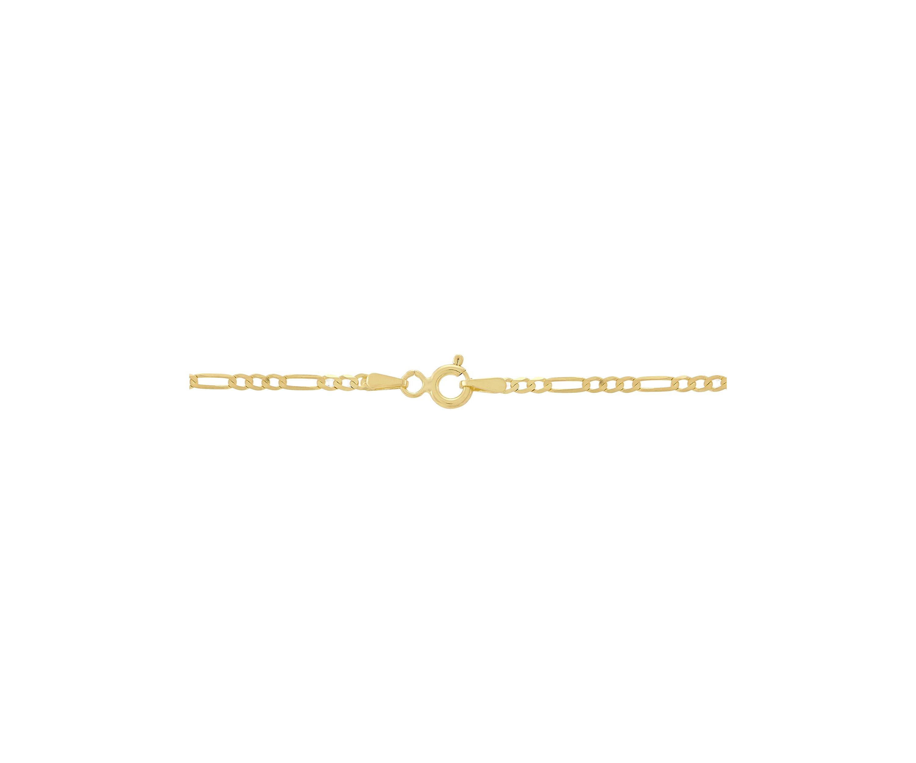 Crucifix Anchor Pendant with 20" Figaro Chain in 10K Yellow Gold