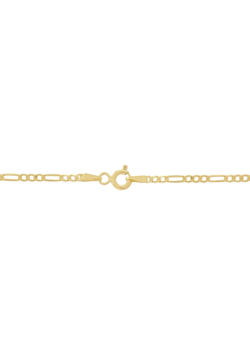 Crucifix Anchor Pendant with 20" Figaro Chain in 10K Yellow Gold