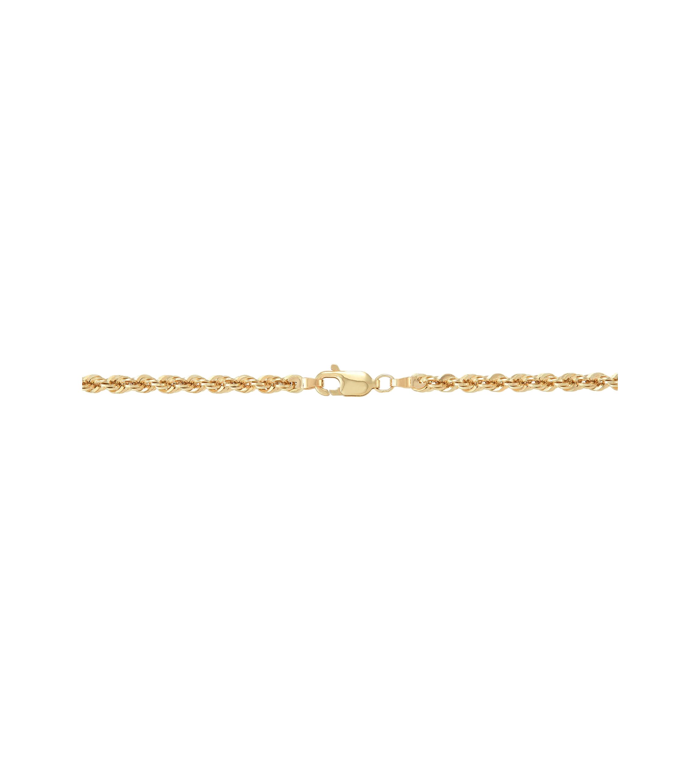 Cross Pendant with 20" Rope Chain in 10K Yellow Gold
