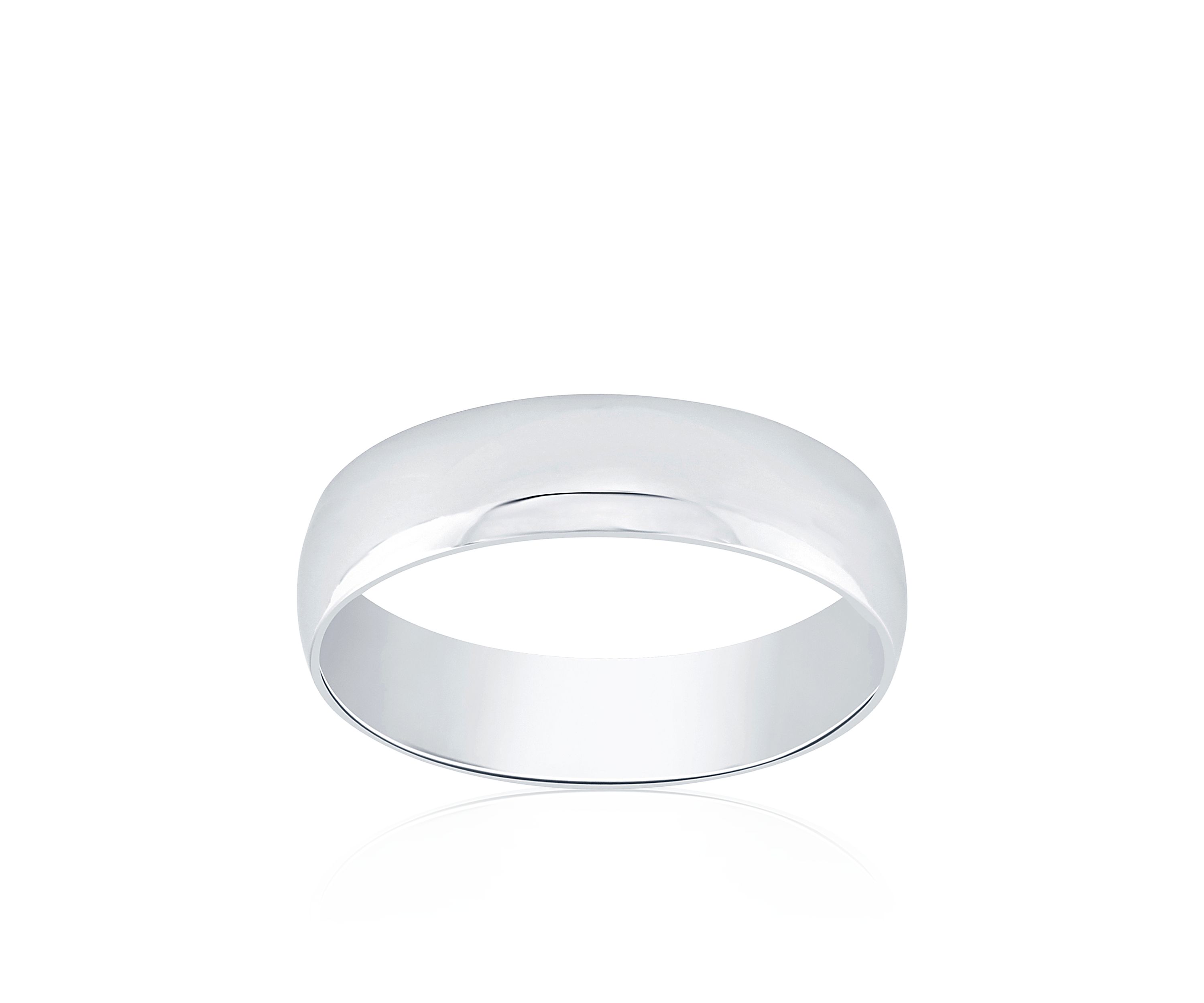 Polished Comfort Fit Ring in 10k White Gold